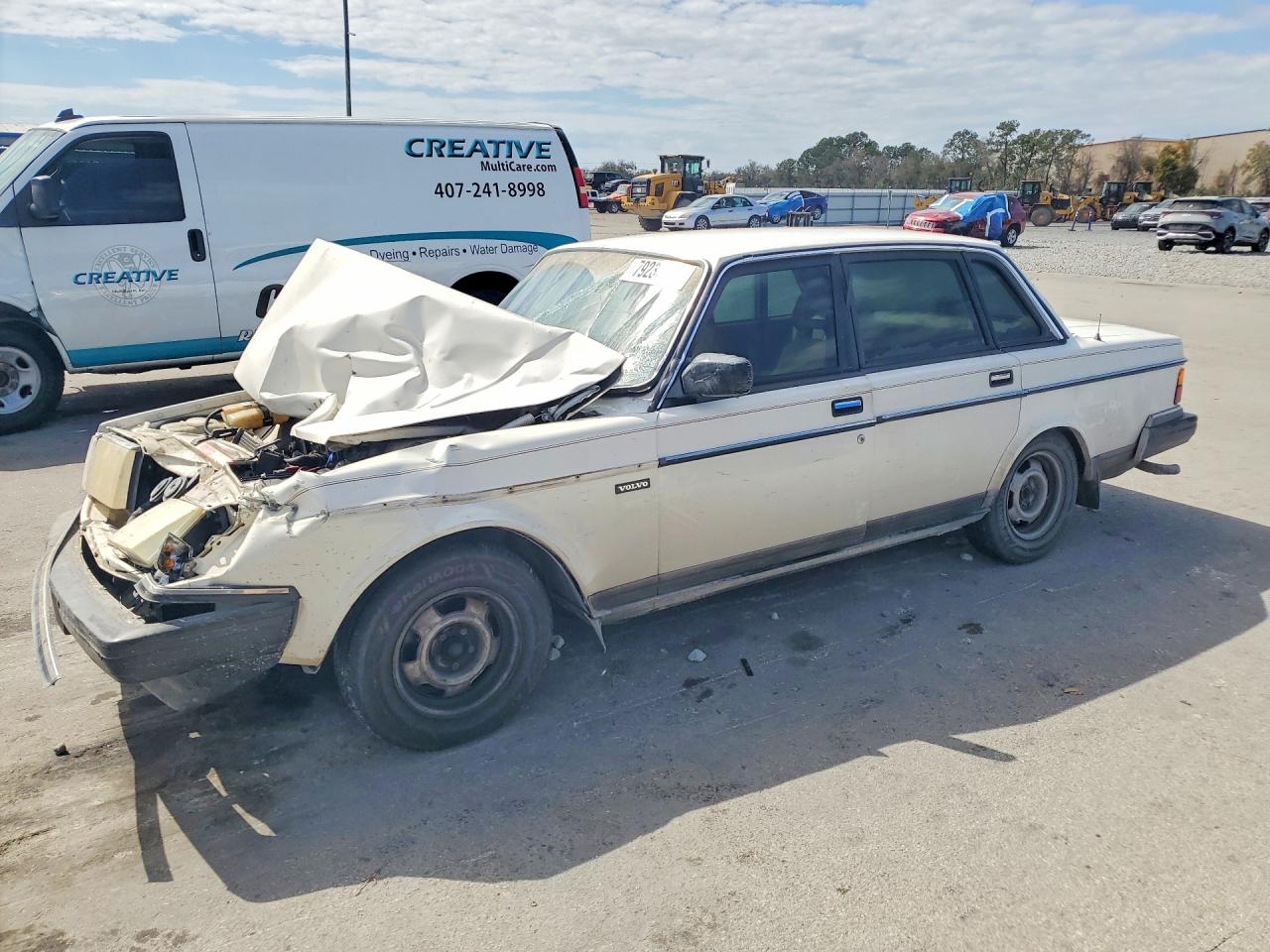 1988 Volvo 244 Dl White vin: YV1AX8840J1315652