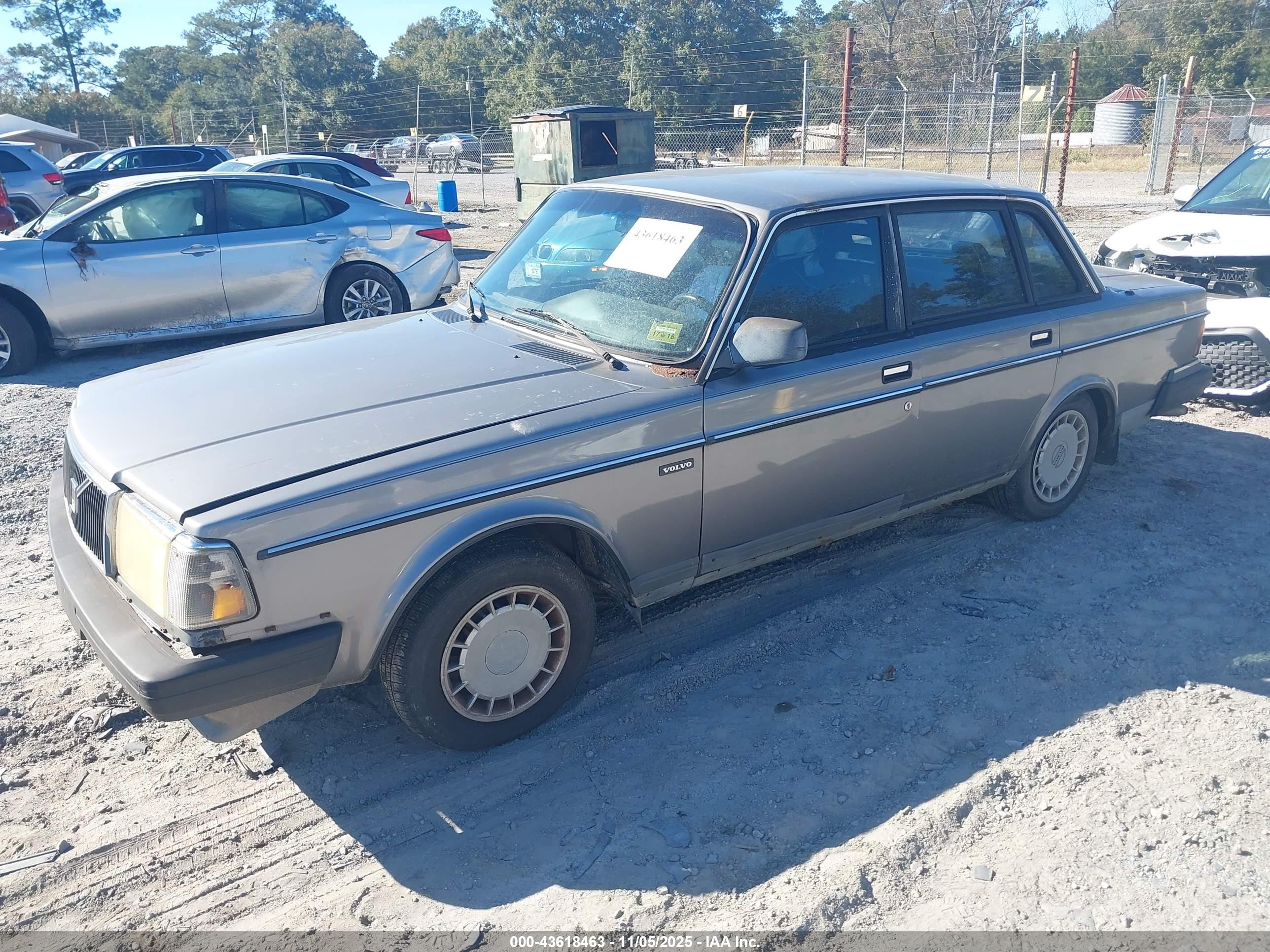 1988 Volvo 244 Dl/gl Gray vin: YV1AX8842J1287403