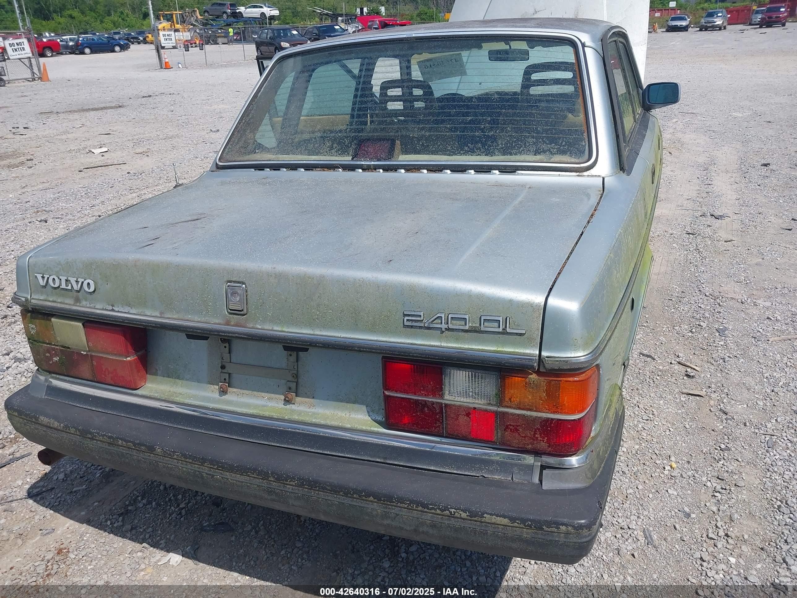 1988 Volvo 244 Dl/gl Light Blue vin: YV1AX8844J1318926