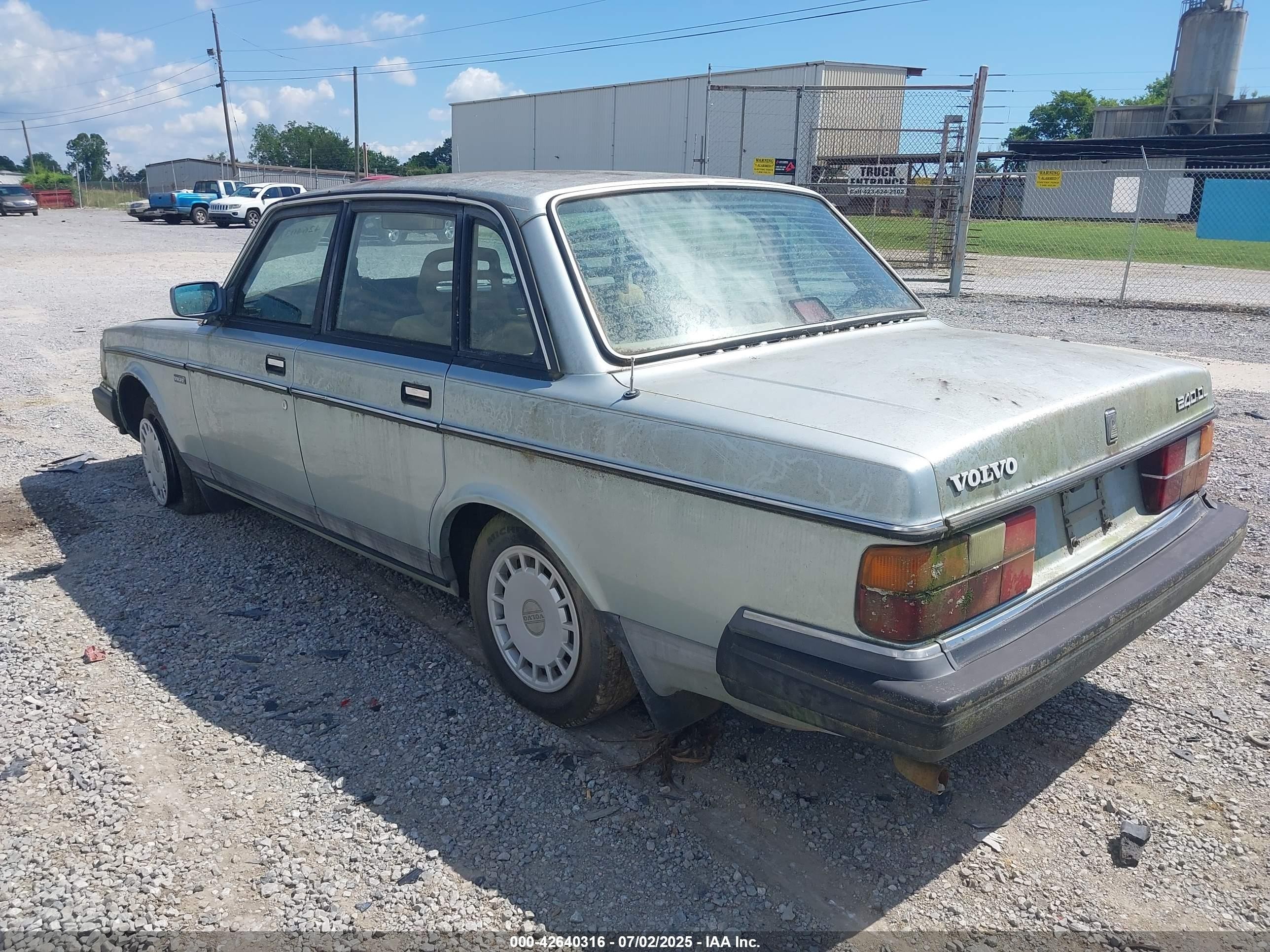 1988 Volvo 244 Dl/gl Light Blue vin: YV1AX8844J1318926