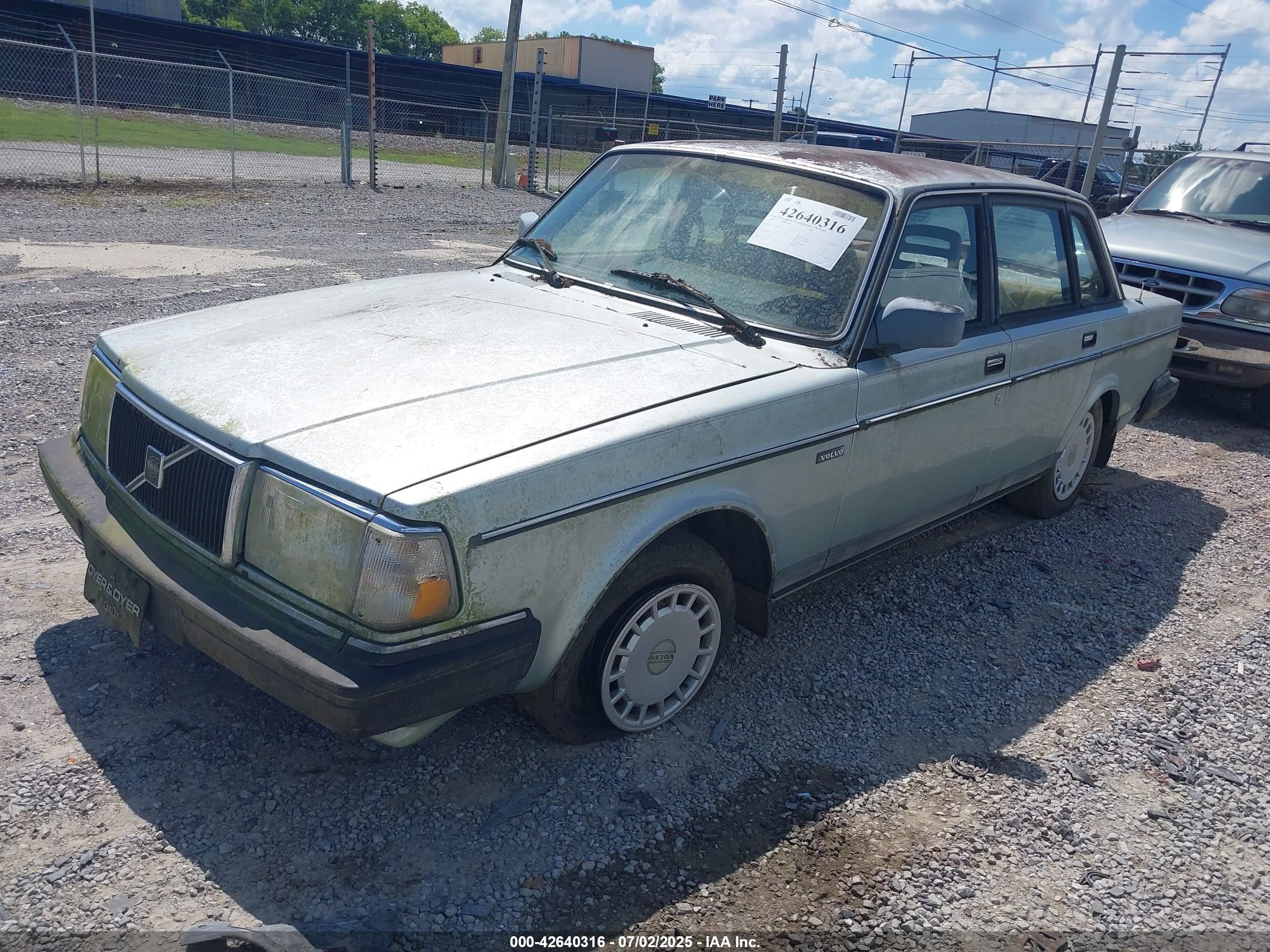 1988 Volvo 244 Dl/gl Light Blue vin: YV1AX8844J1318926
