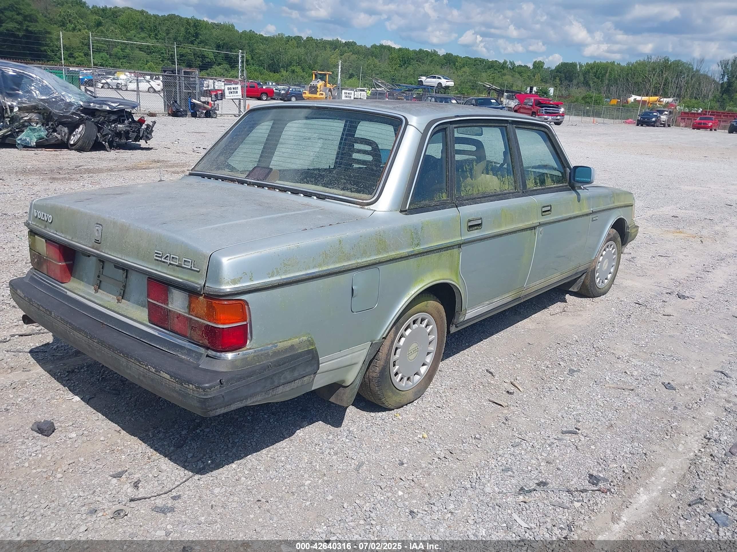 1988 Volvo 244 Dl/gl Light Blue vin: YV1AX8844J1318926