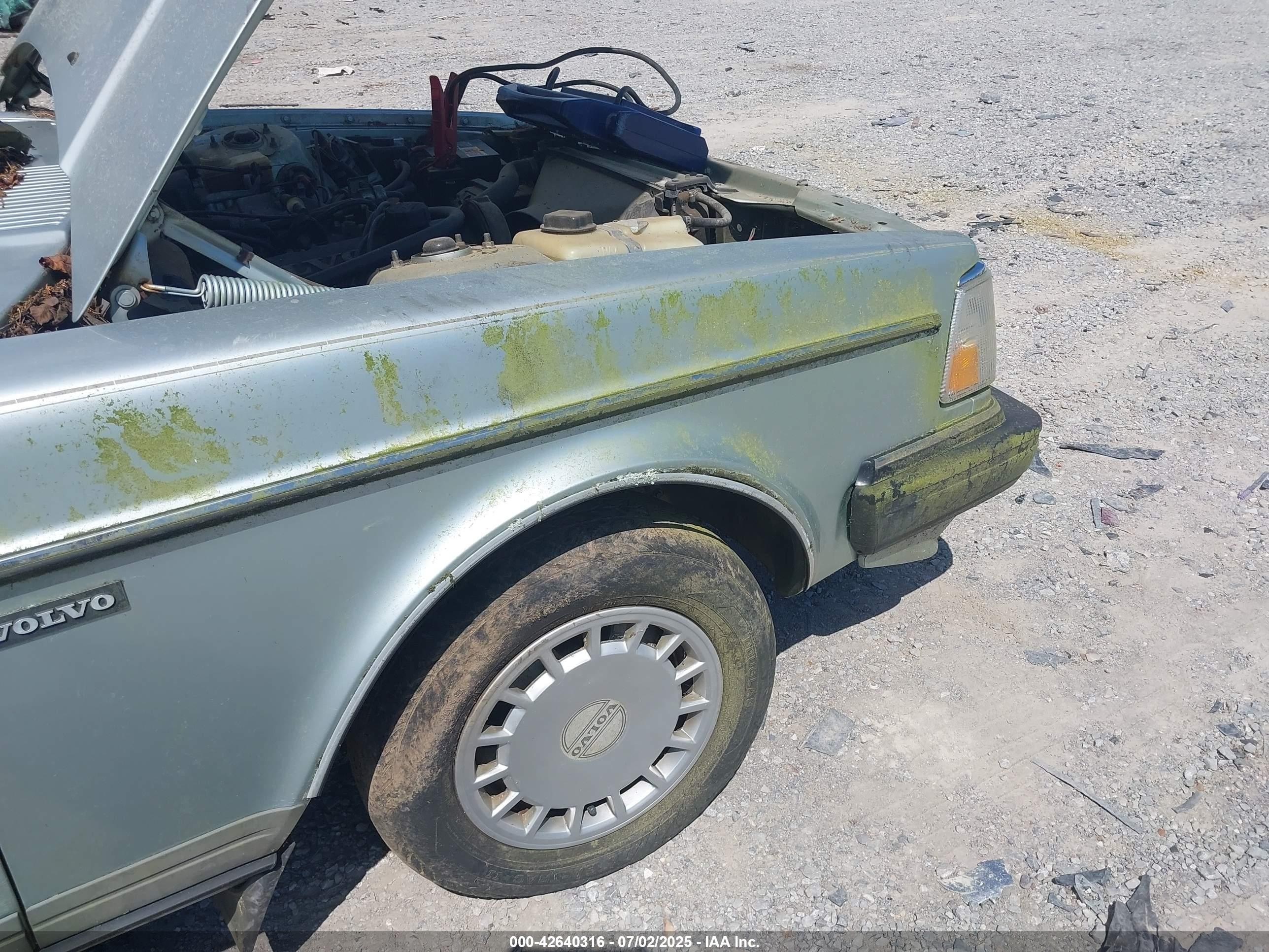 1988 Volvo 244 Dl/gl Light Blue vin: YV1AX8844J1318926