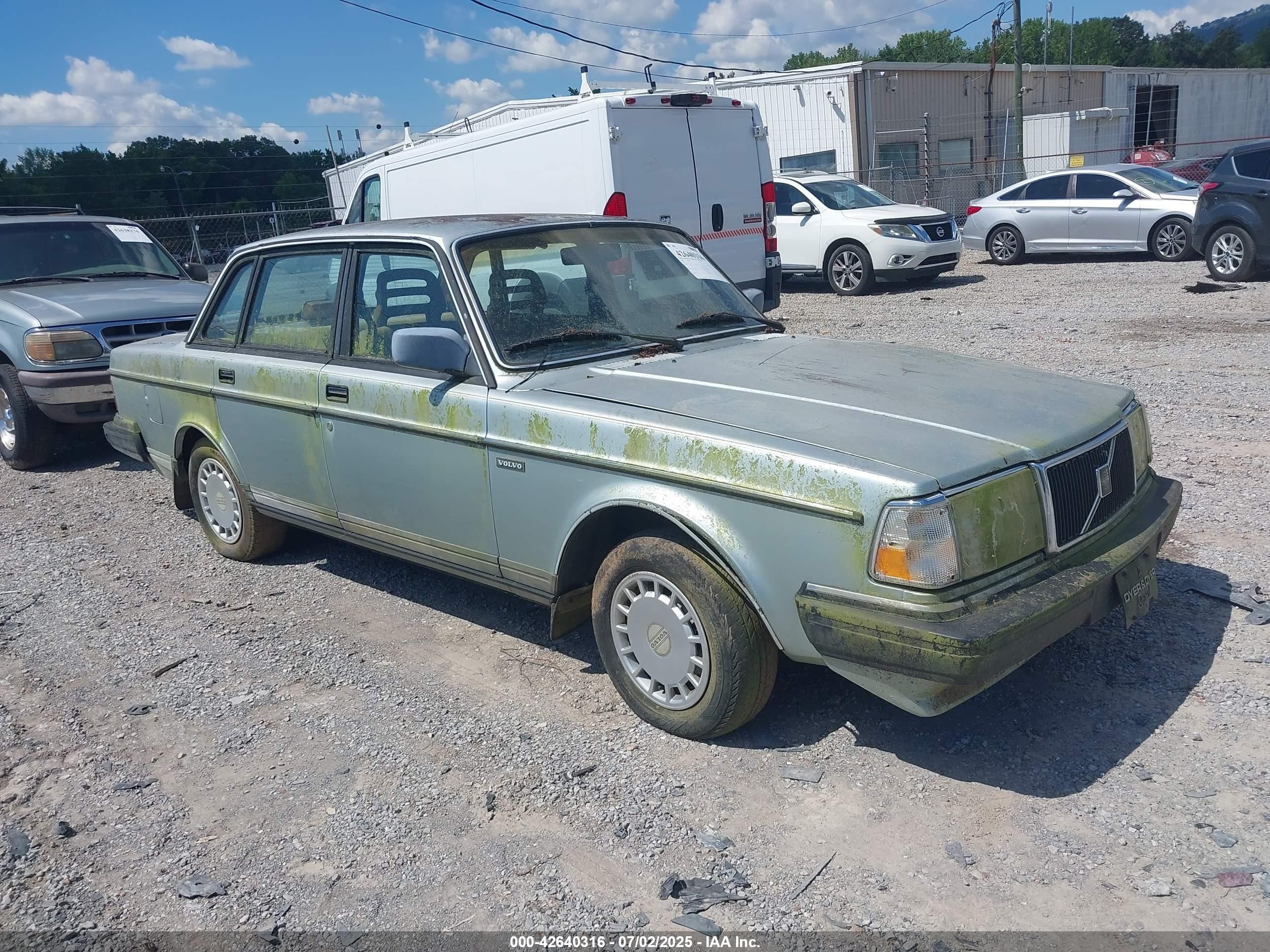 1988 Volvo 244 Dl/gl Light Blue vin: YV1AX8844J1318926