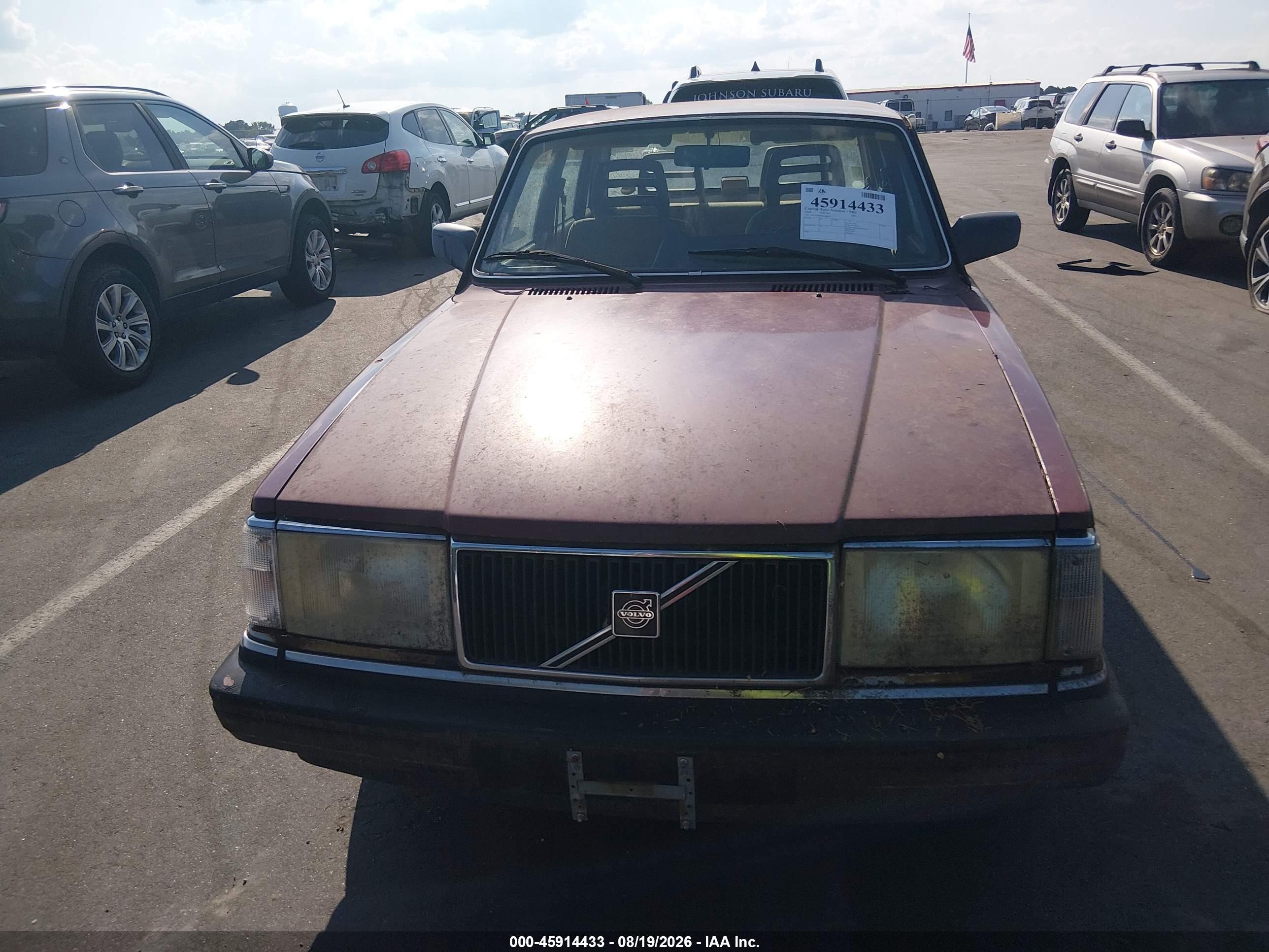 1989 Volvo 244 Dl/gl Red vin: YV1AX8846K1384573