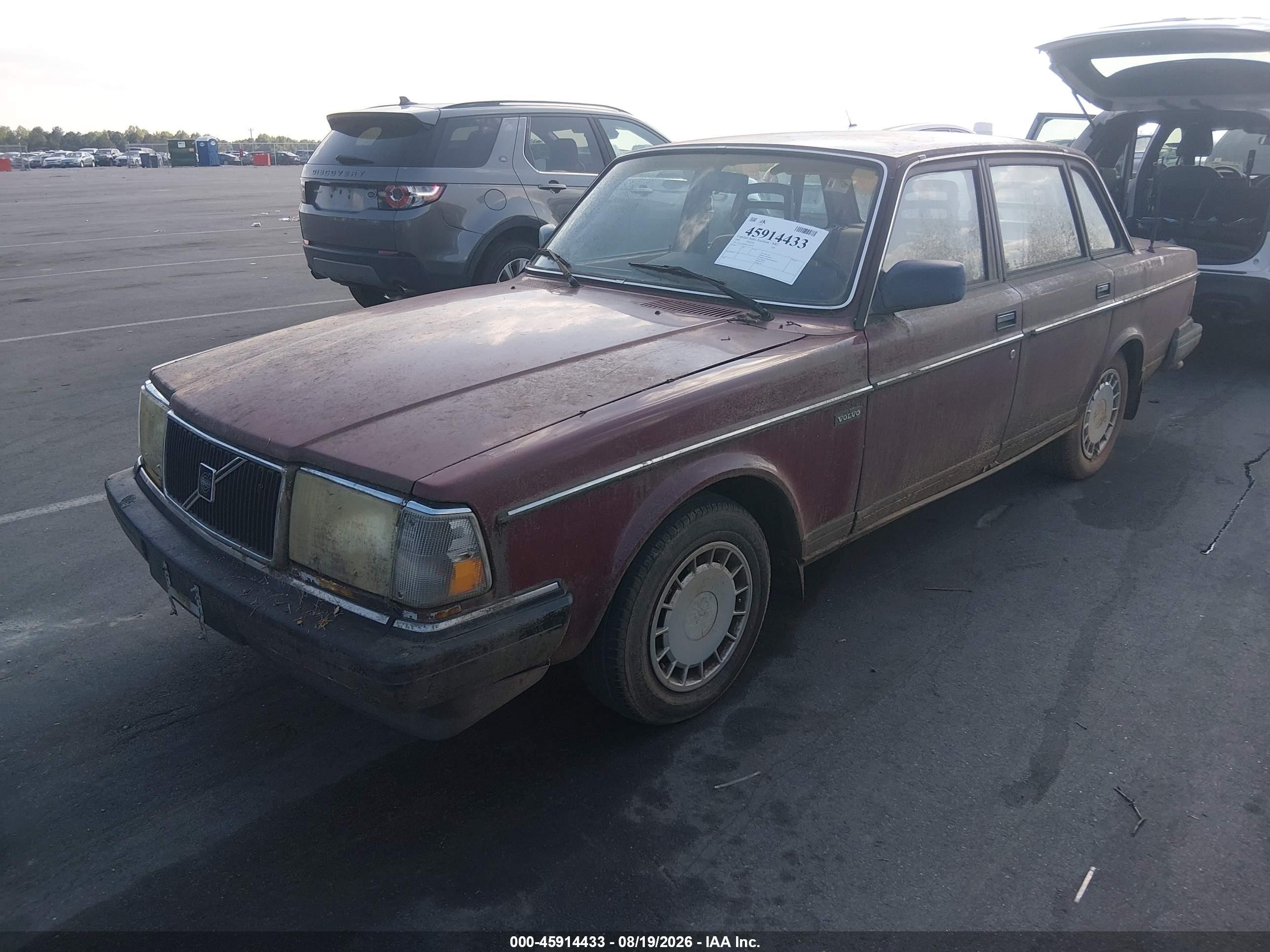 1989 Volvo 244 Dl/gl Red vin: YV1AX8846K1384573