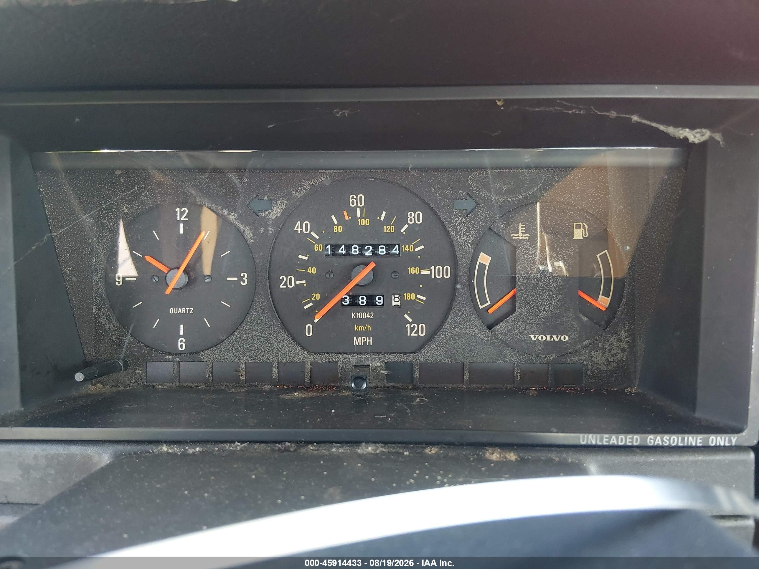 1989 Volvo 244 Dl/gl Red vin: YV1AX8846K1384573