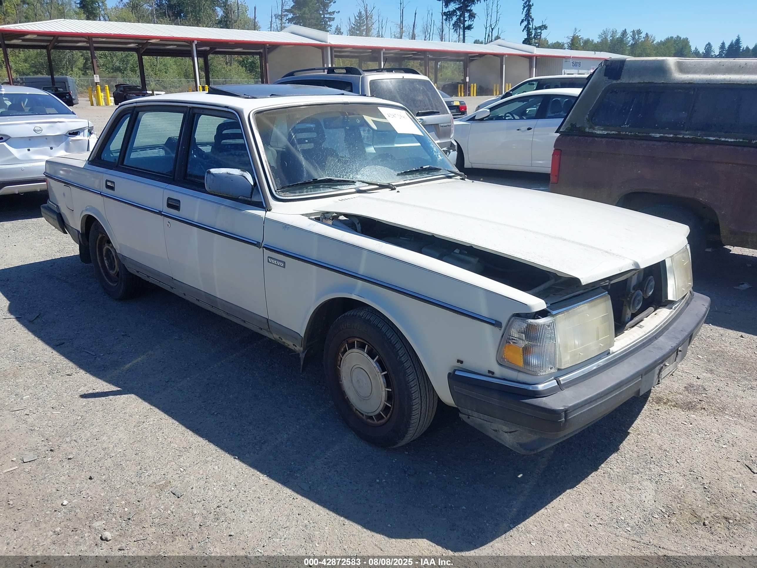 1988 Volvo 244 Dl/gl White vin: YV1AX8847J1313753