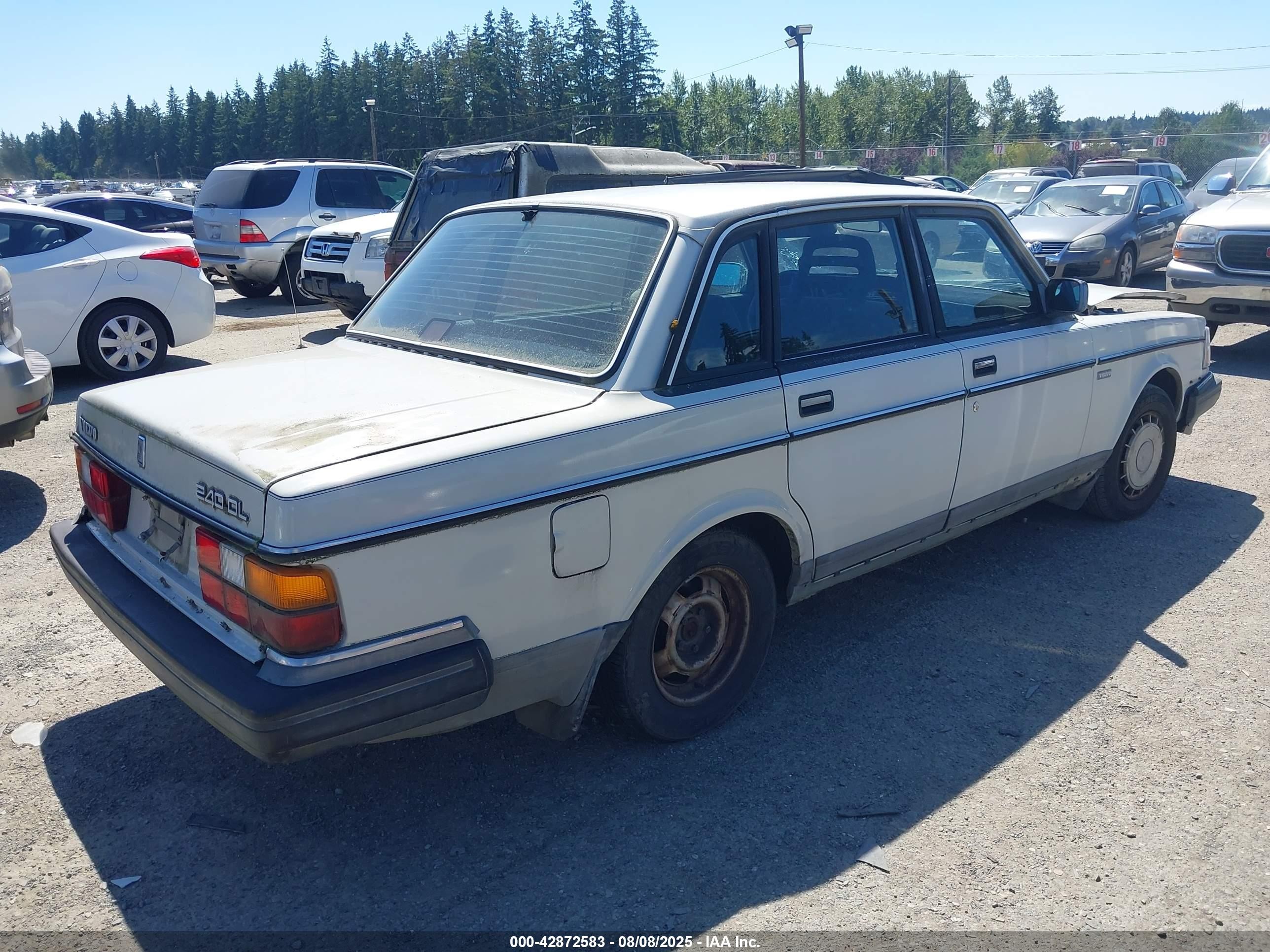 1988 Volvo 244 Dl/gl White vin: YV1AX8847J1313753