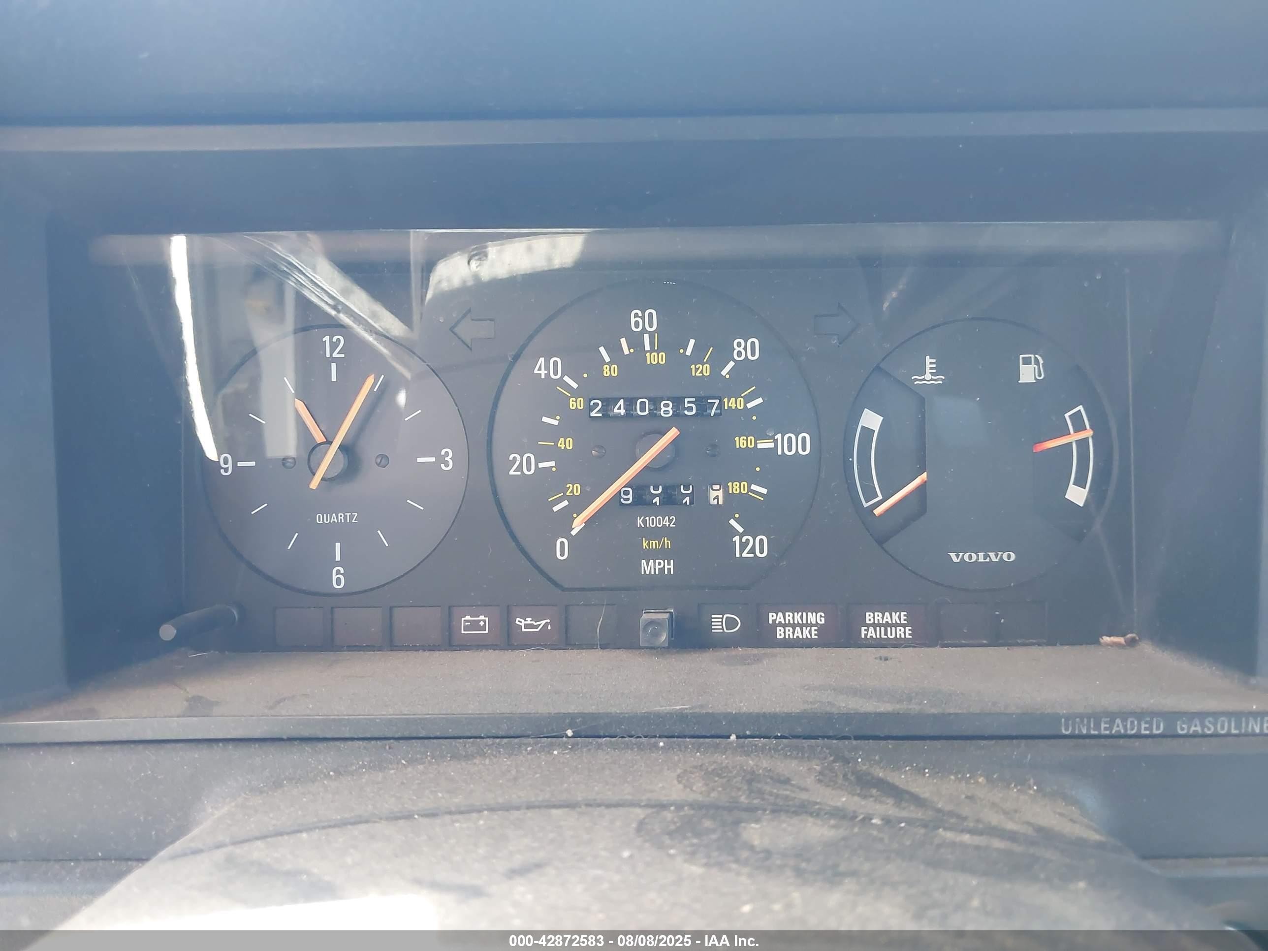 1988 Volvo 244 Dl/gl White vin: YV1AX8847J1313753