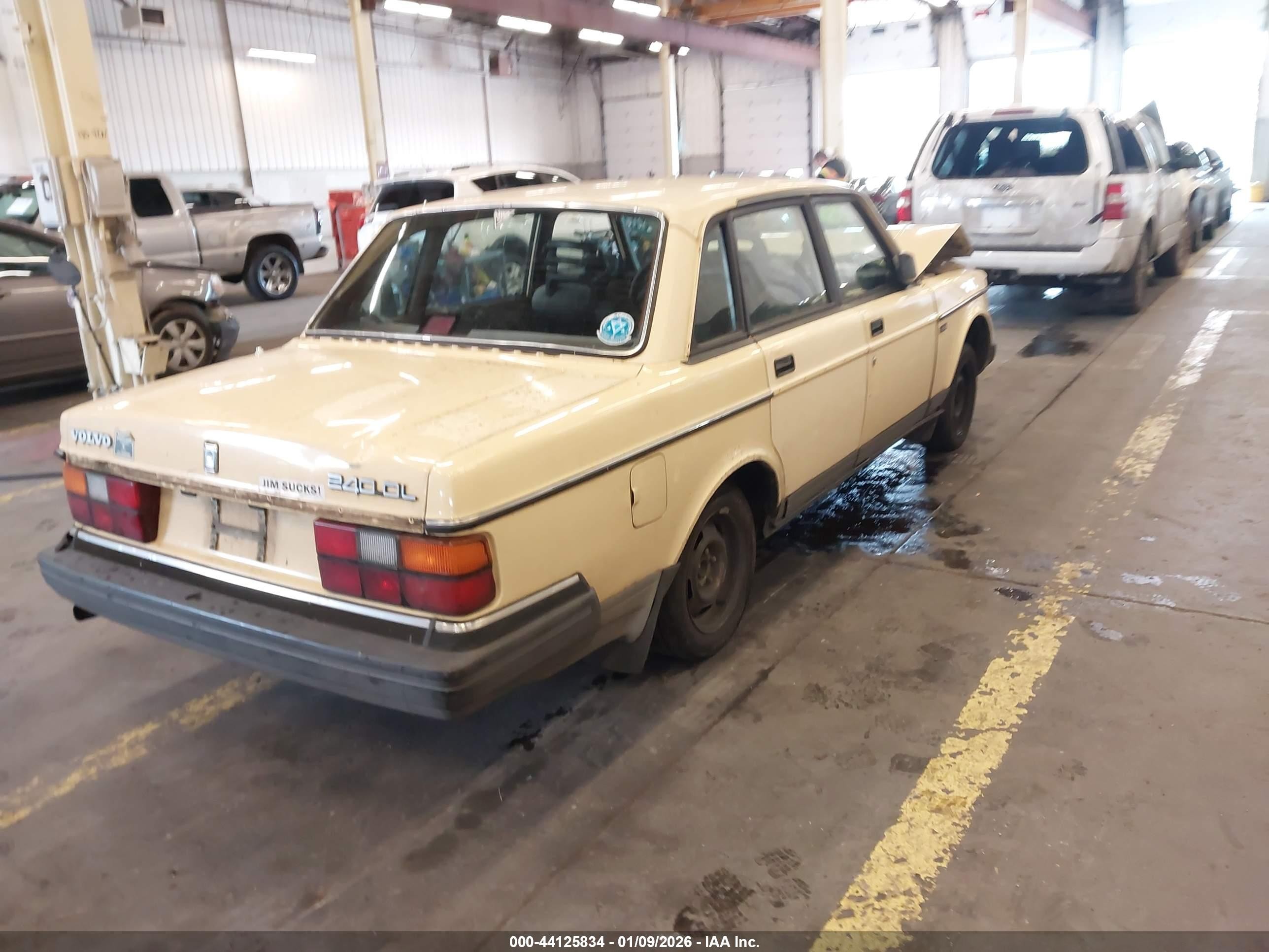 1987 Volvo 244 Dl/gl Желтый vin: YV1AX8849H1253789