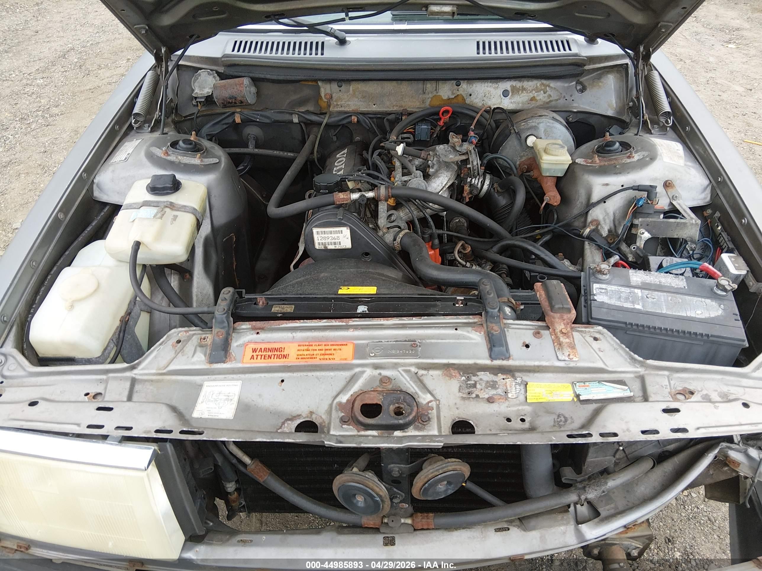 1989 Volvo 244 Dl/gl Серый vin: YV1AX884XK1342178