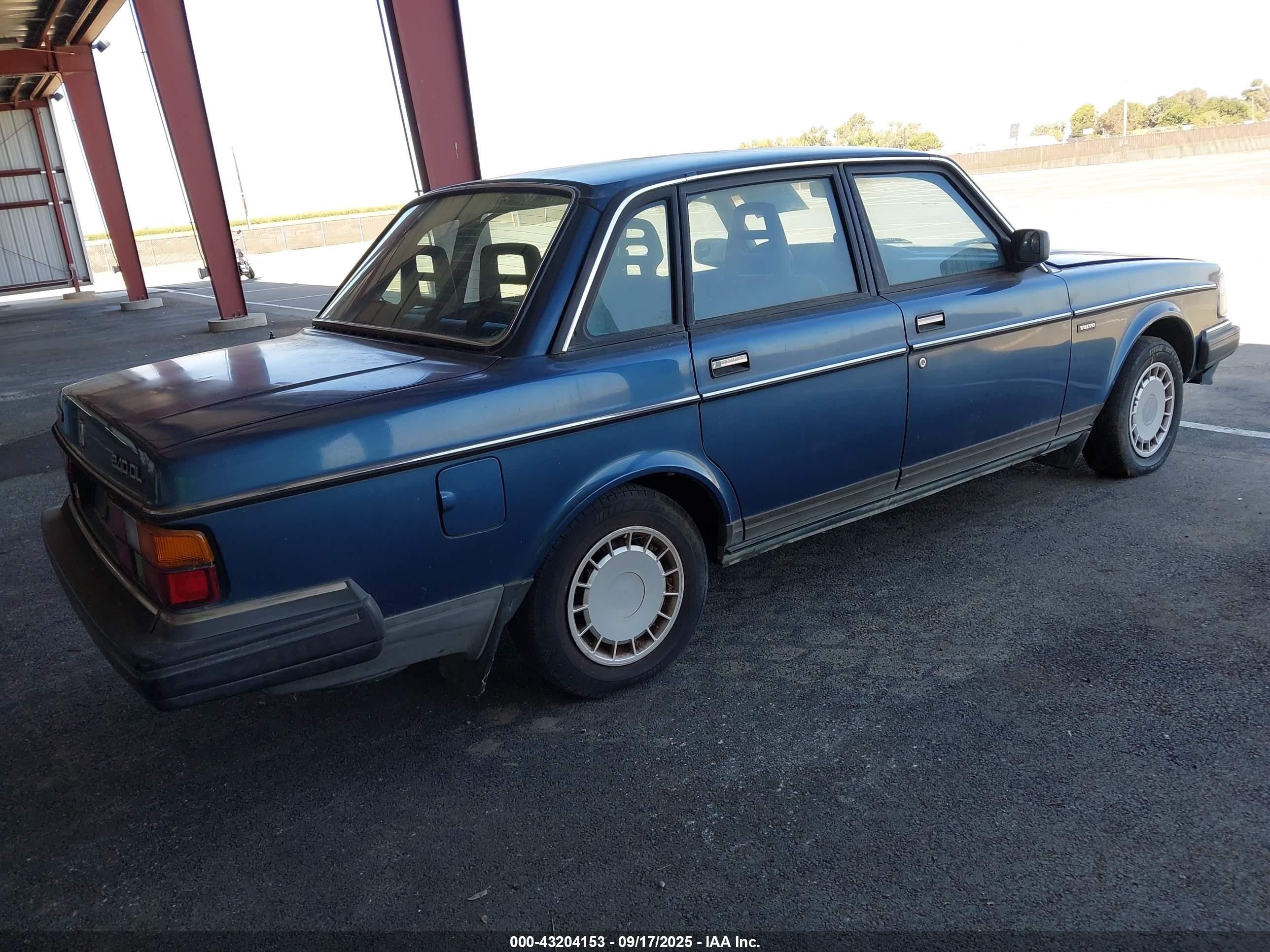 1989 Volvo 244 Dl/gl Blue vin: YV1AX884XK1383085