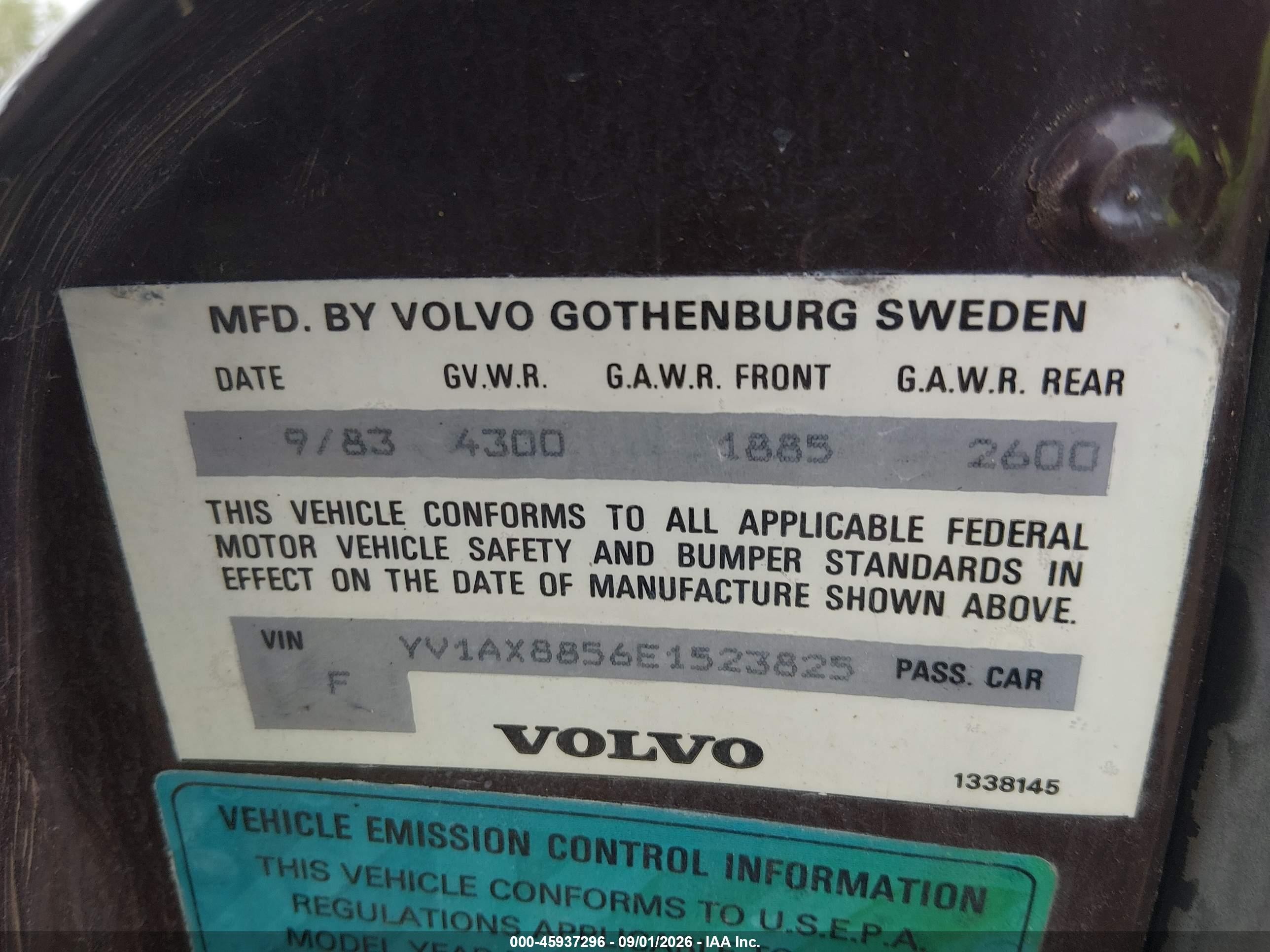 1984 Volvo 245 Dl/gl Brown vin: YV1AX8856E1523825