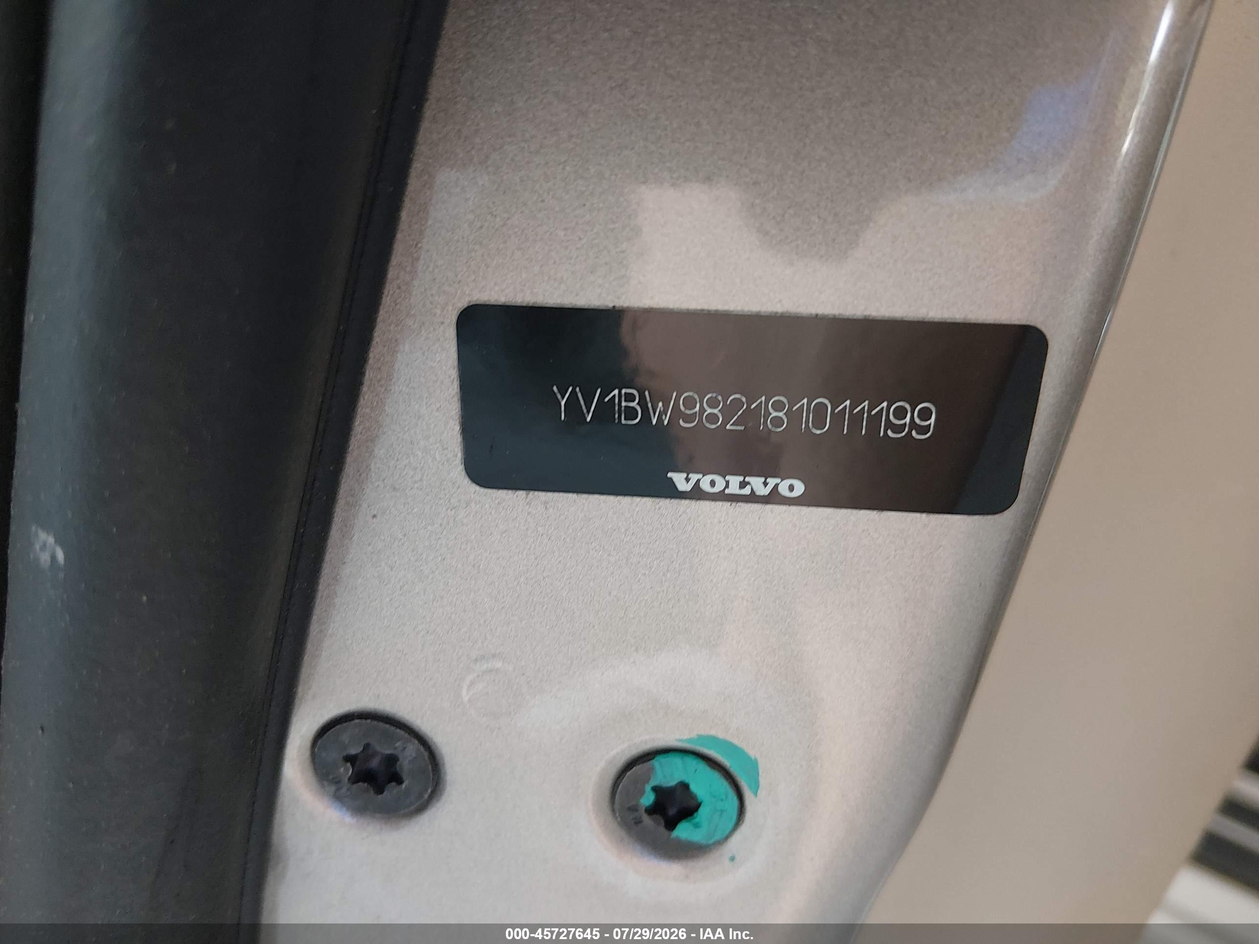 2008 Volvo V70 3.2 Золотой vin: YV1BW982181011199