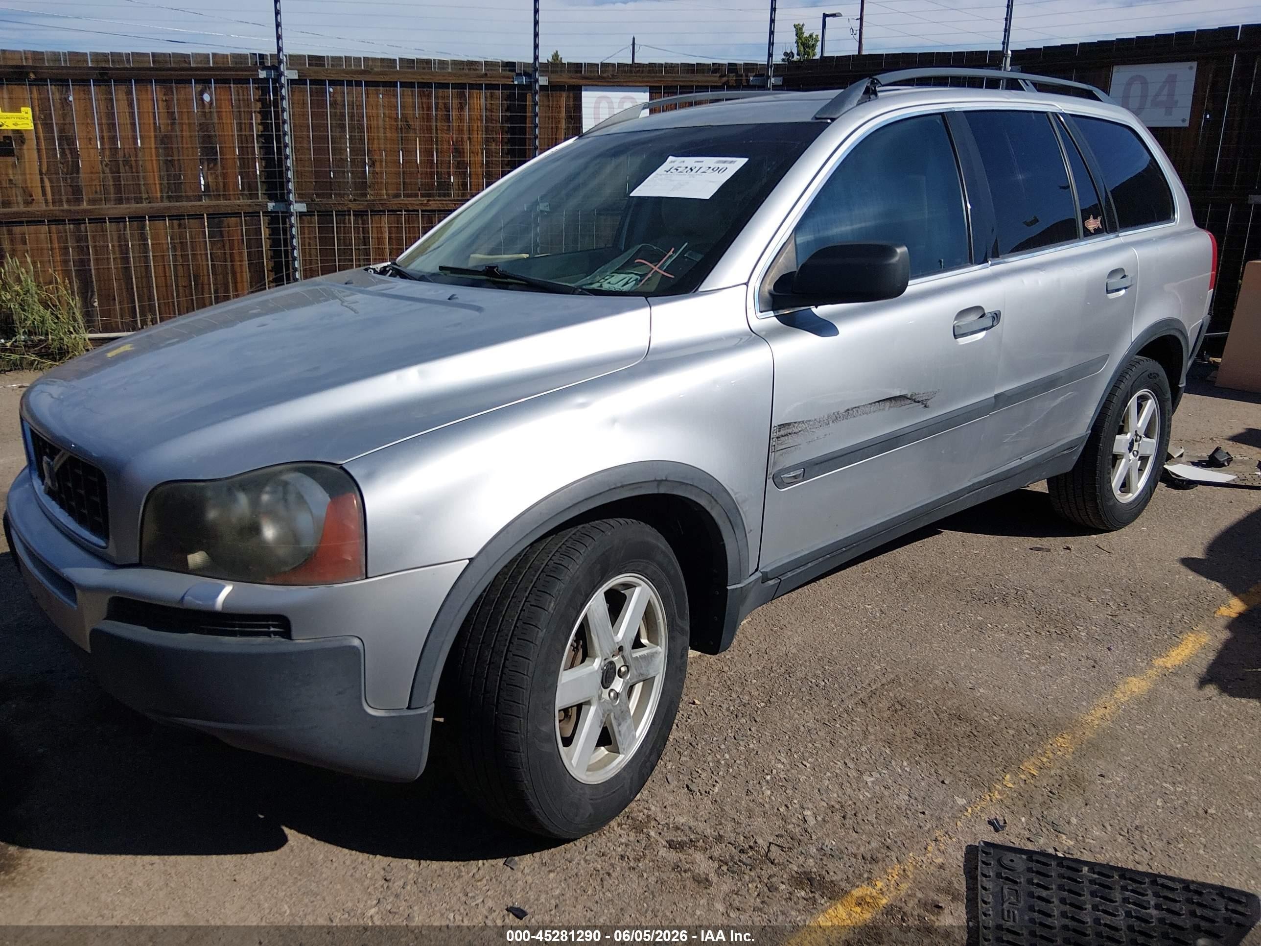 2004 Volvo Xc90 2.5t Awd Silver vin: YV1CM59H041064718