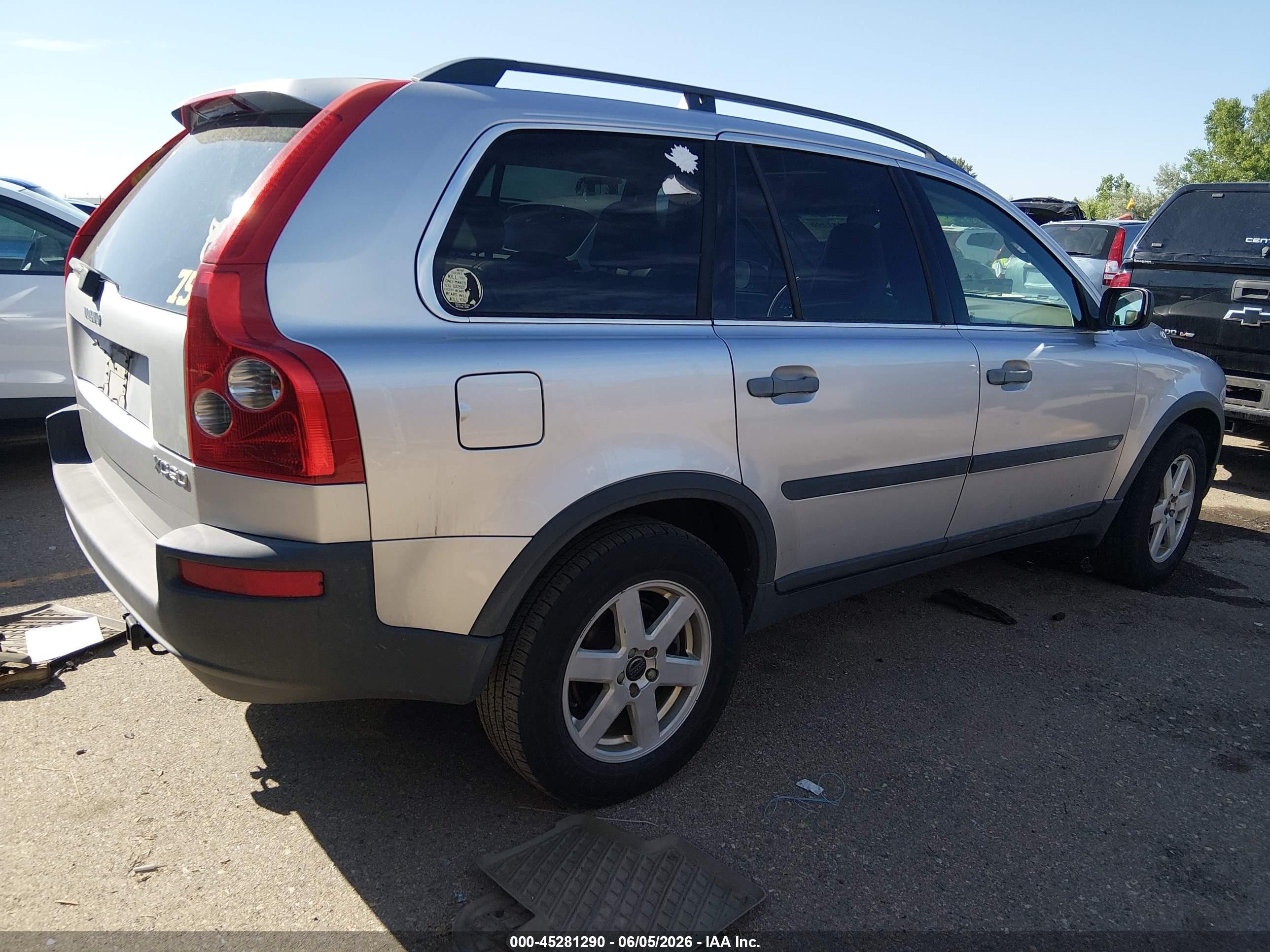2004 Volvo Xc90 2.5t Awd Silver vin: YV1CM59H041064718