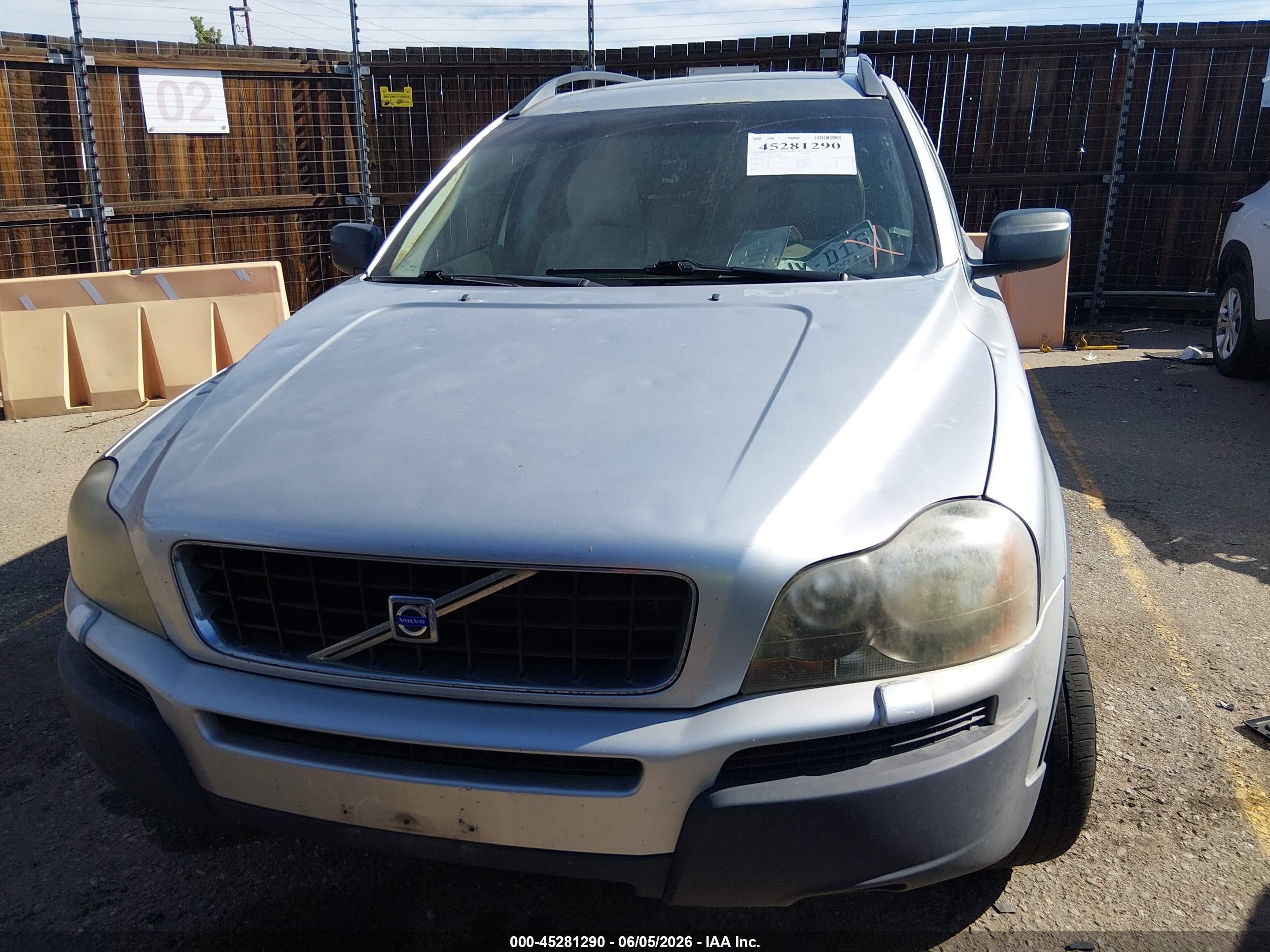 2004 Volvo Xc90 2.5t Awd Silver vin: YV1CM59H041064718