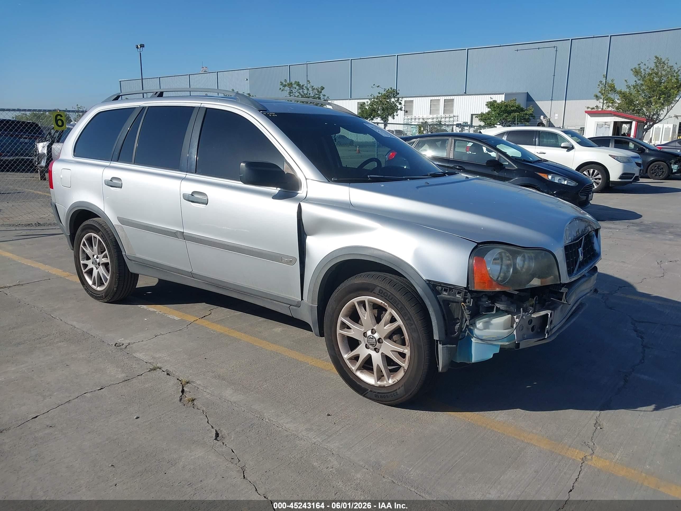 2005 Volvo Xc90 2.5t Silver vin: YV1CY592151143414