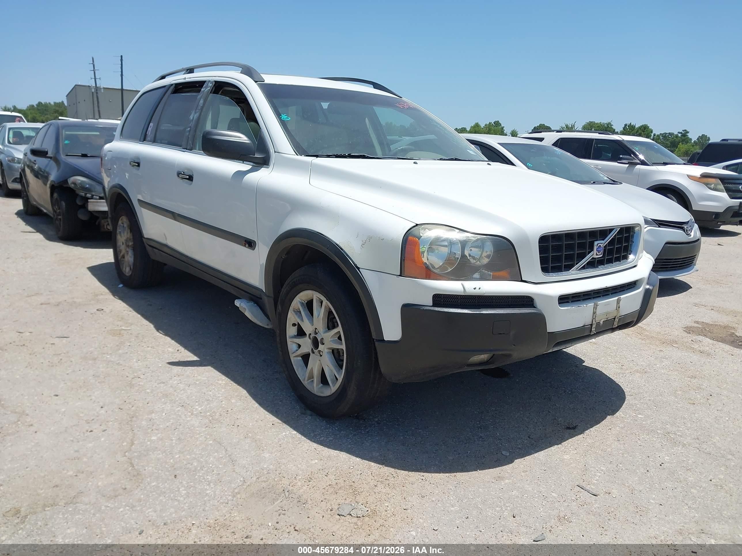 2004 Volvo Xc90 2.5t White vin: YV1CY59H541047661