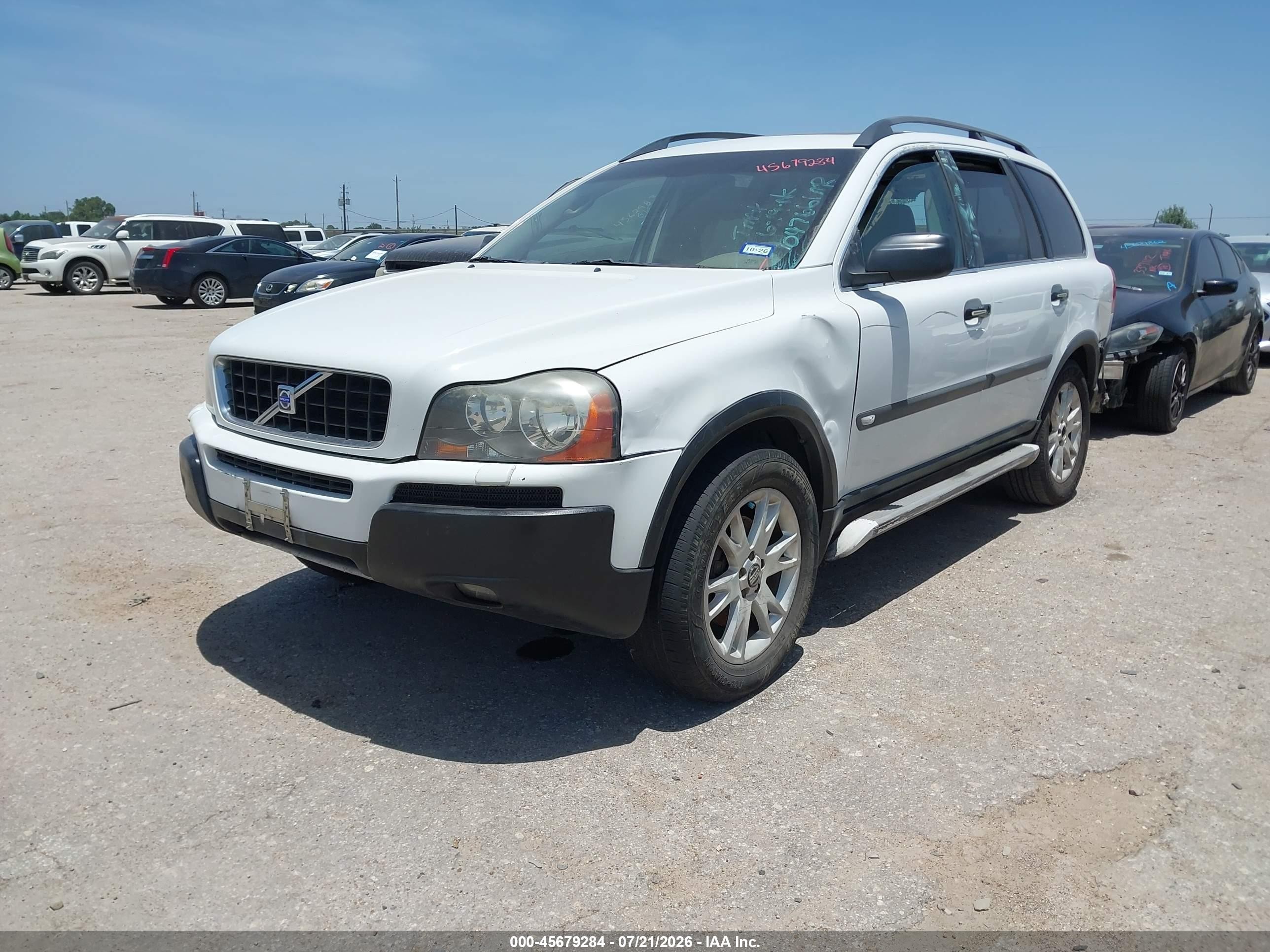 2004 Volvo Xc90 2.5t White vin: YV1CY59H541047661