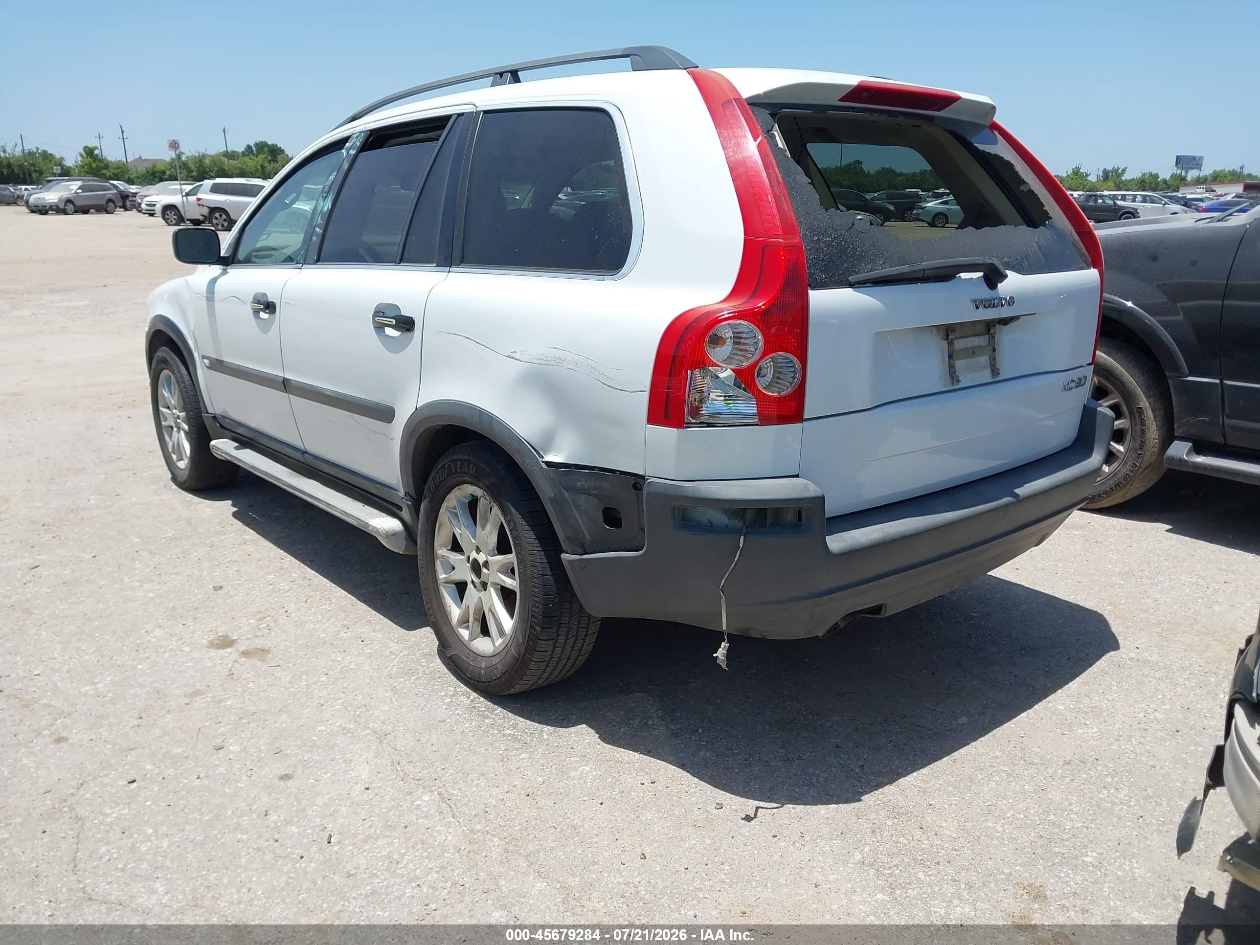 2004 Volvo Xc90 2.5t White vin: YV1CY59H541047661