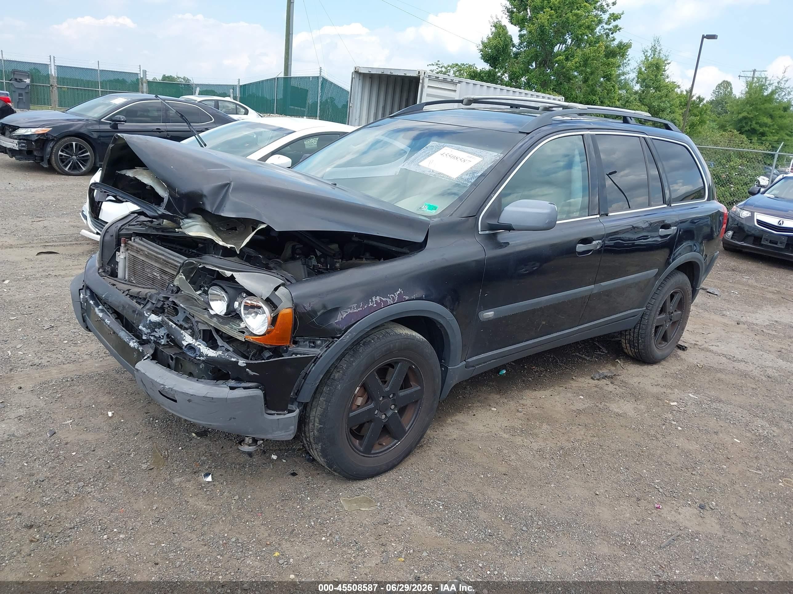 2005 Volvo Xc90 2.5t Awd Black vin: YV1CZ592651217780