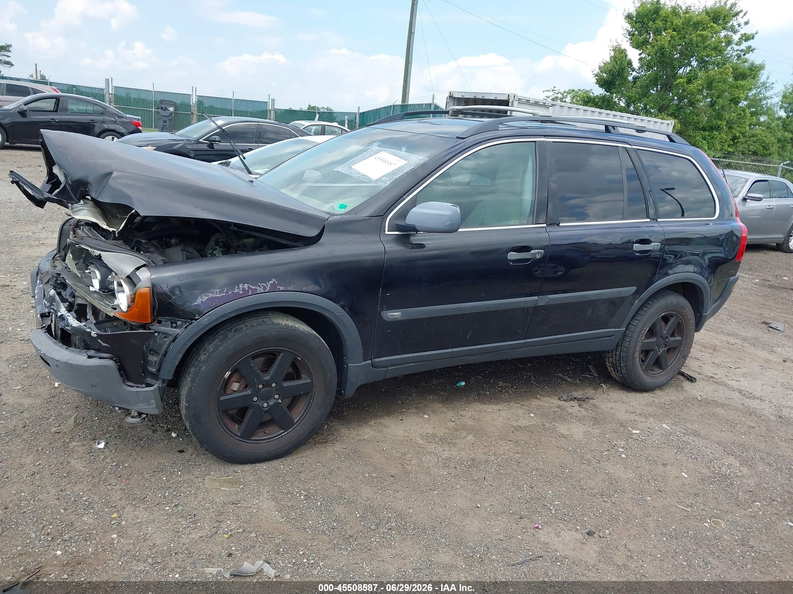2005 Volvo Xc90 2.5t Awd Black vin: YV1CZ592651217780