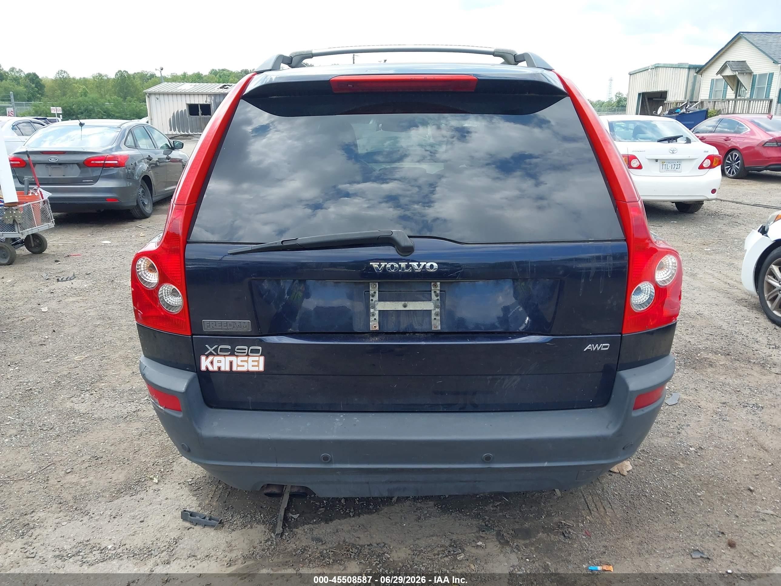 2005 Volvo Xc90 2.5t Awd Black vin: YV1CZ592651217780