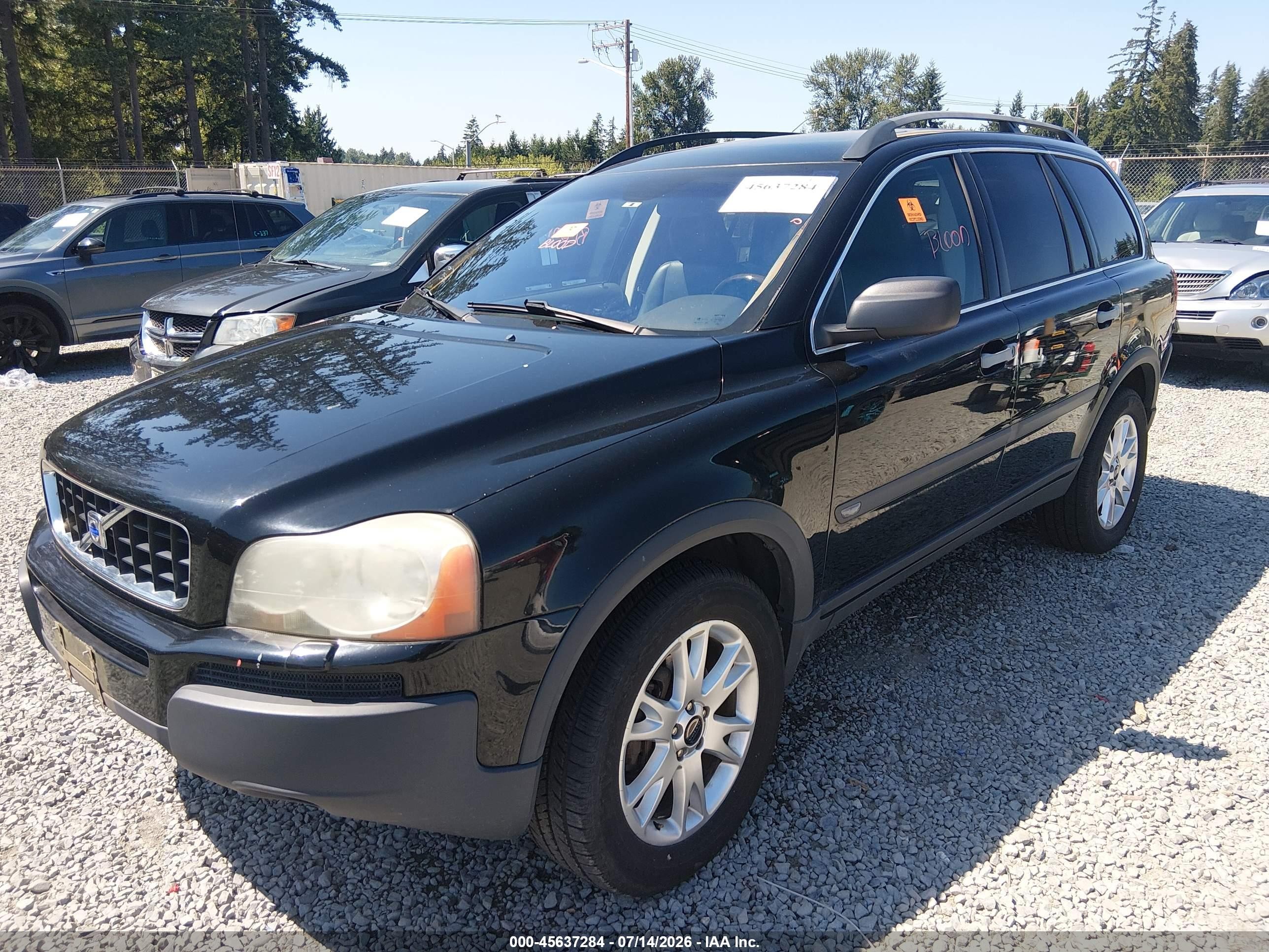 2004 Volvo Xc90 2.5t Awd Black vin: YV1CZ59H141057987