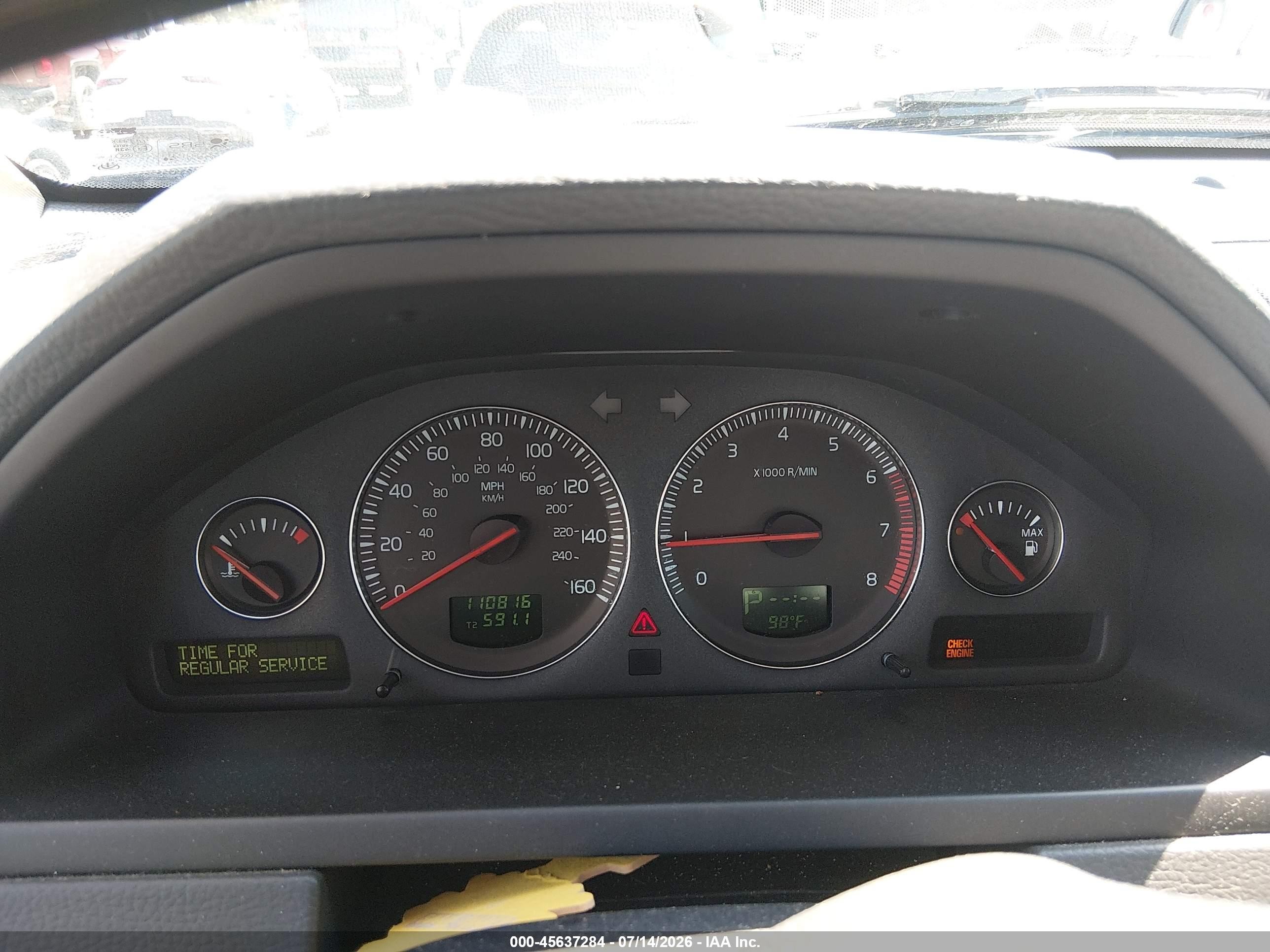 2004 Volvo Xc90 2.5t Awd Black vin: YV1CZ59H141057987