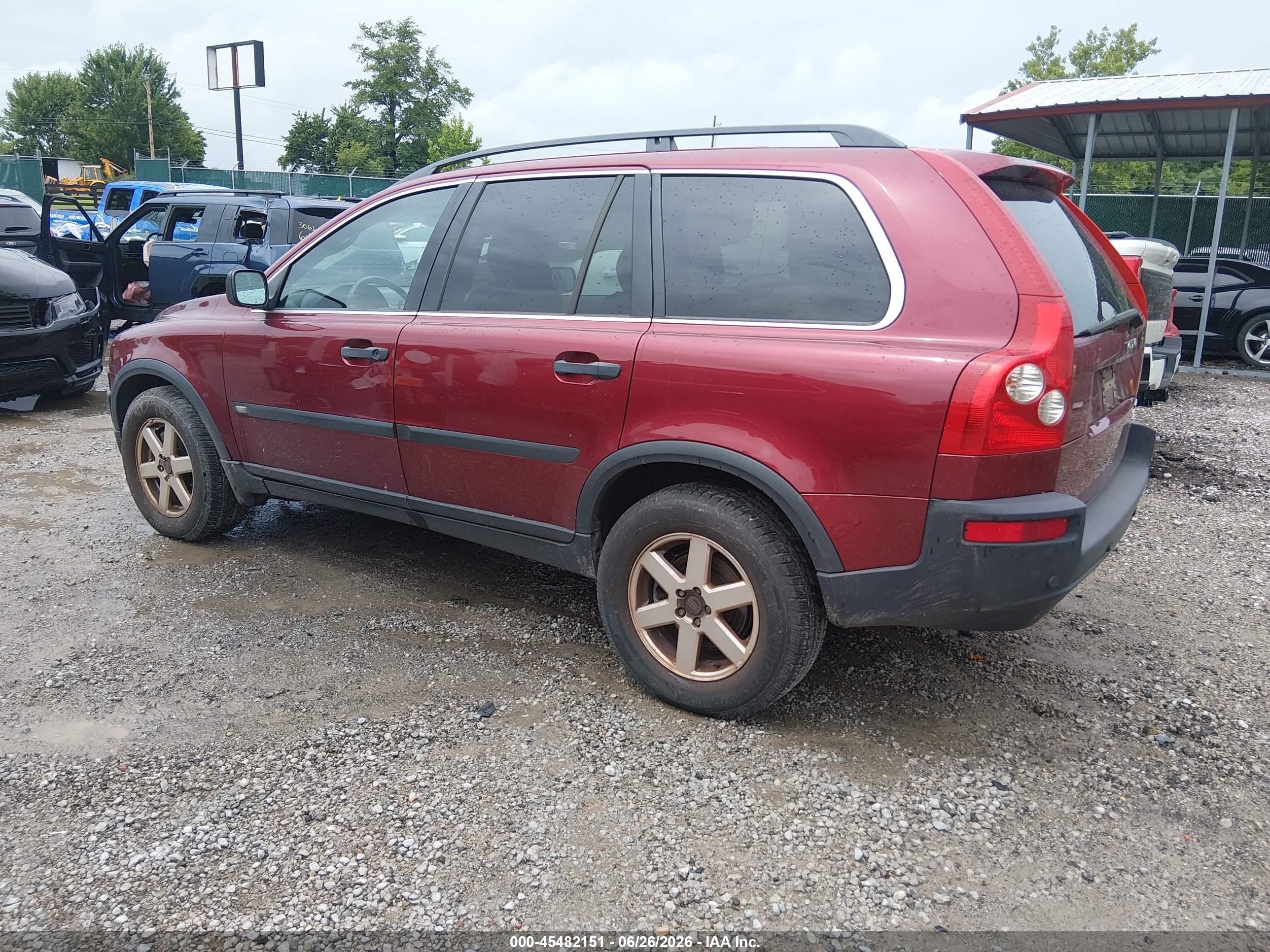 2004 Volvo Xc90 2.5t Awd Red vin: YV1CZ59H641120503