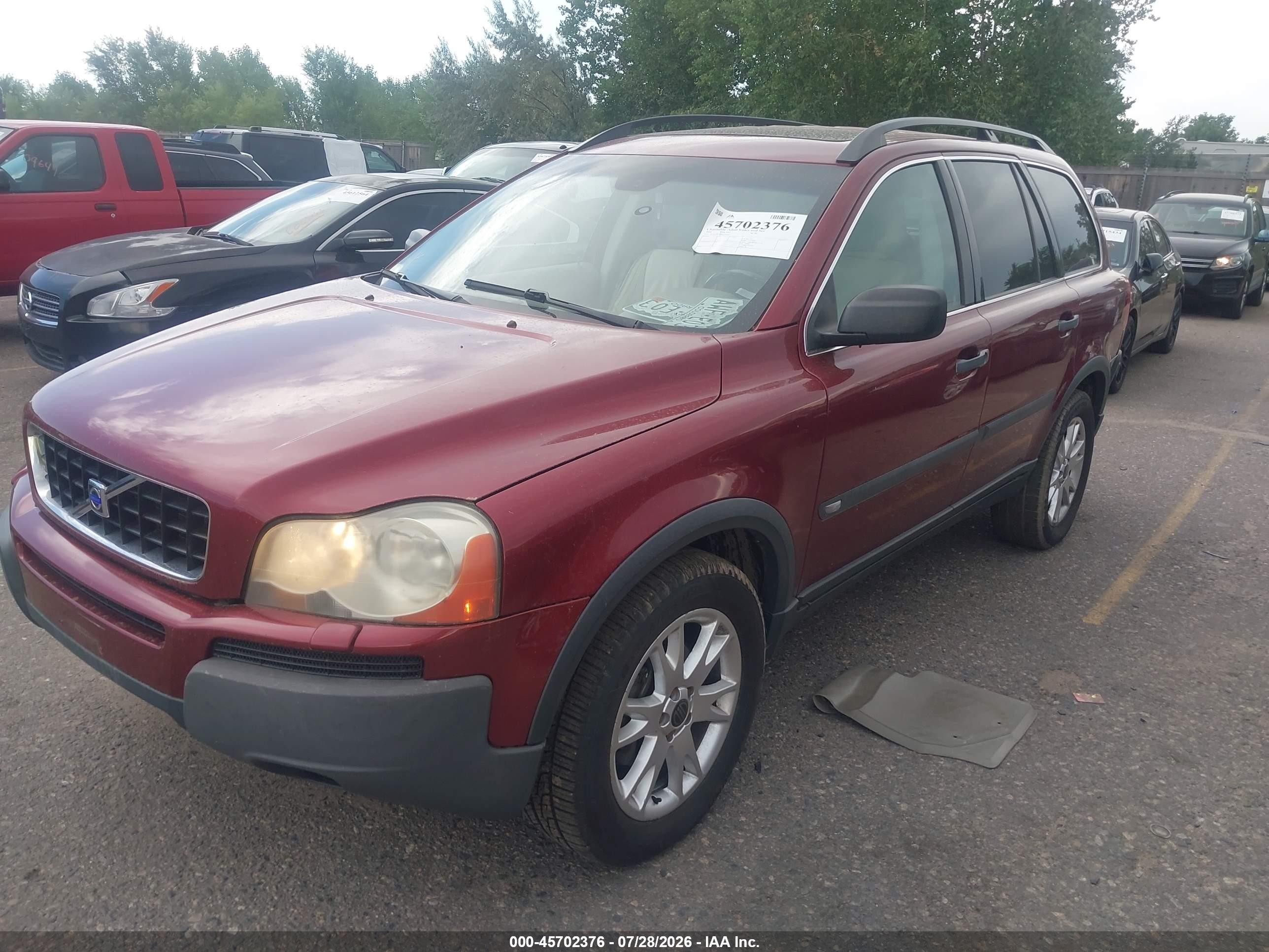 2004 Volvo Xc90 T6 Red vin: YV1CZ91H041124307