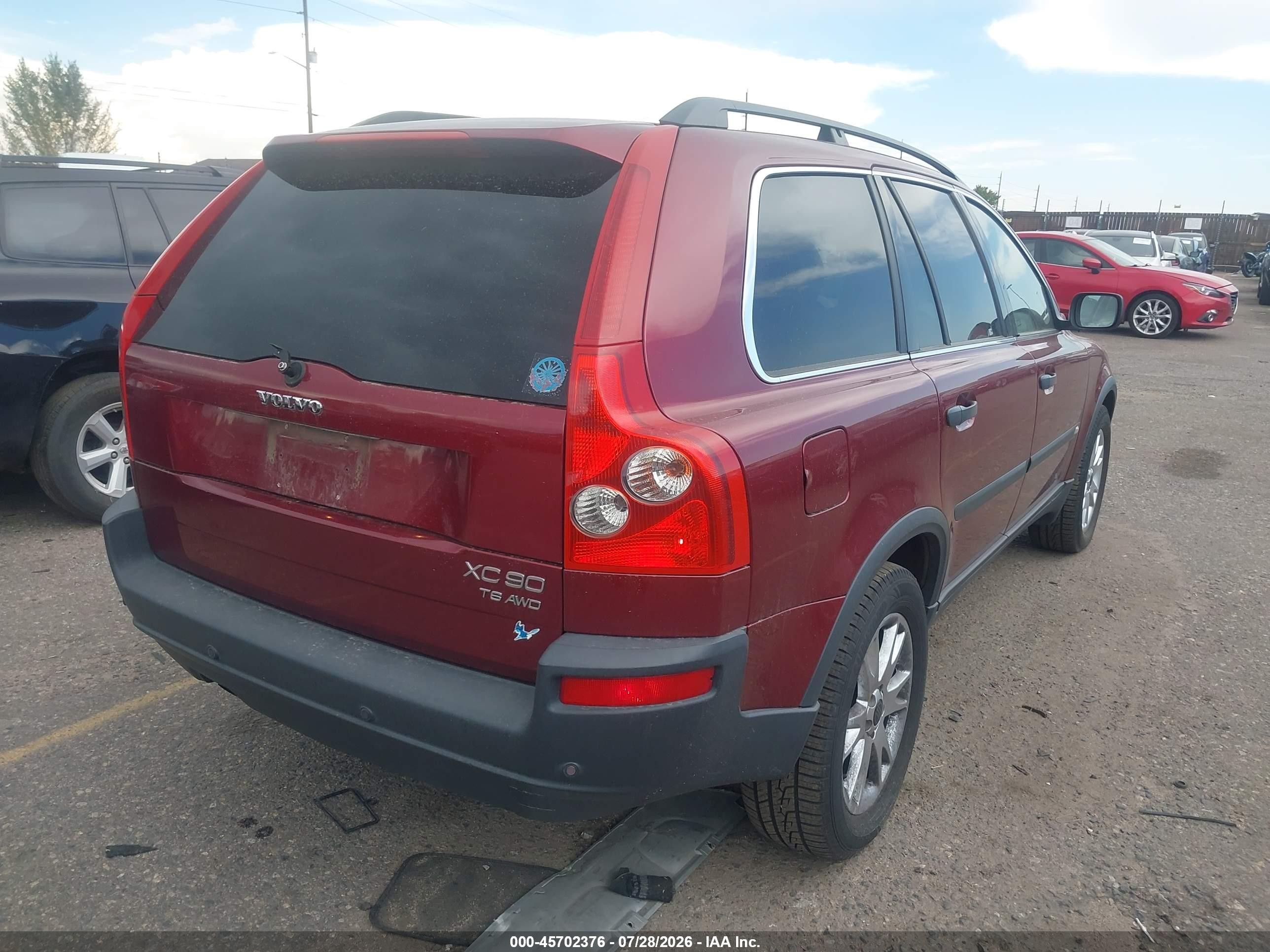 2004 Volvo Xc90 T6 Red vin: YV1CZ91H041124307