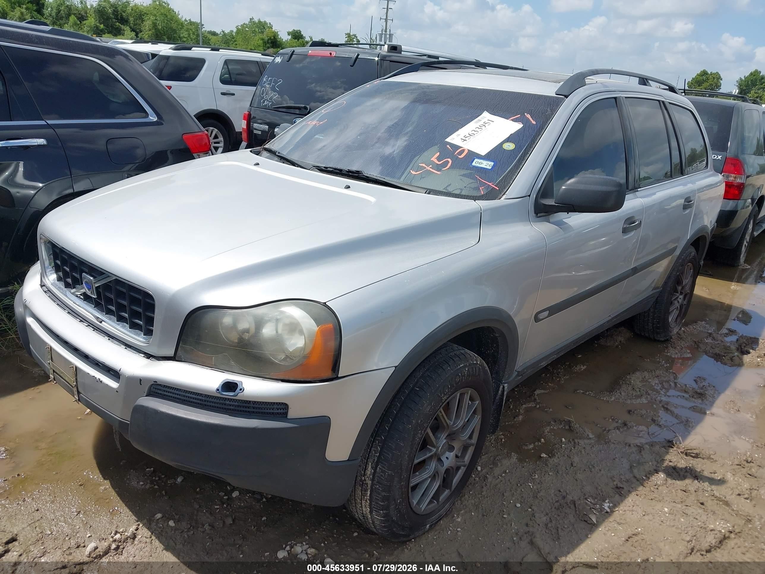 2004 Volvo Xc90 T6 Серебряный vin: YV1CZ91H341035685