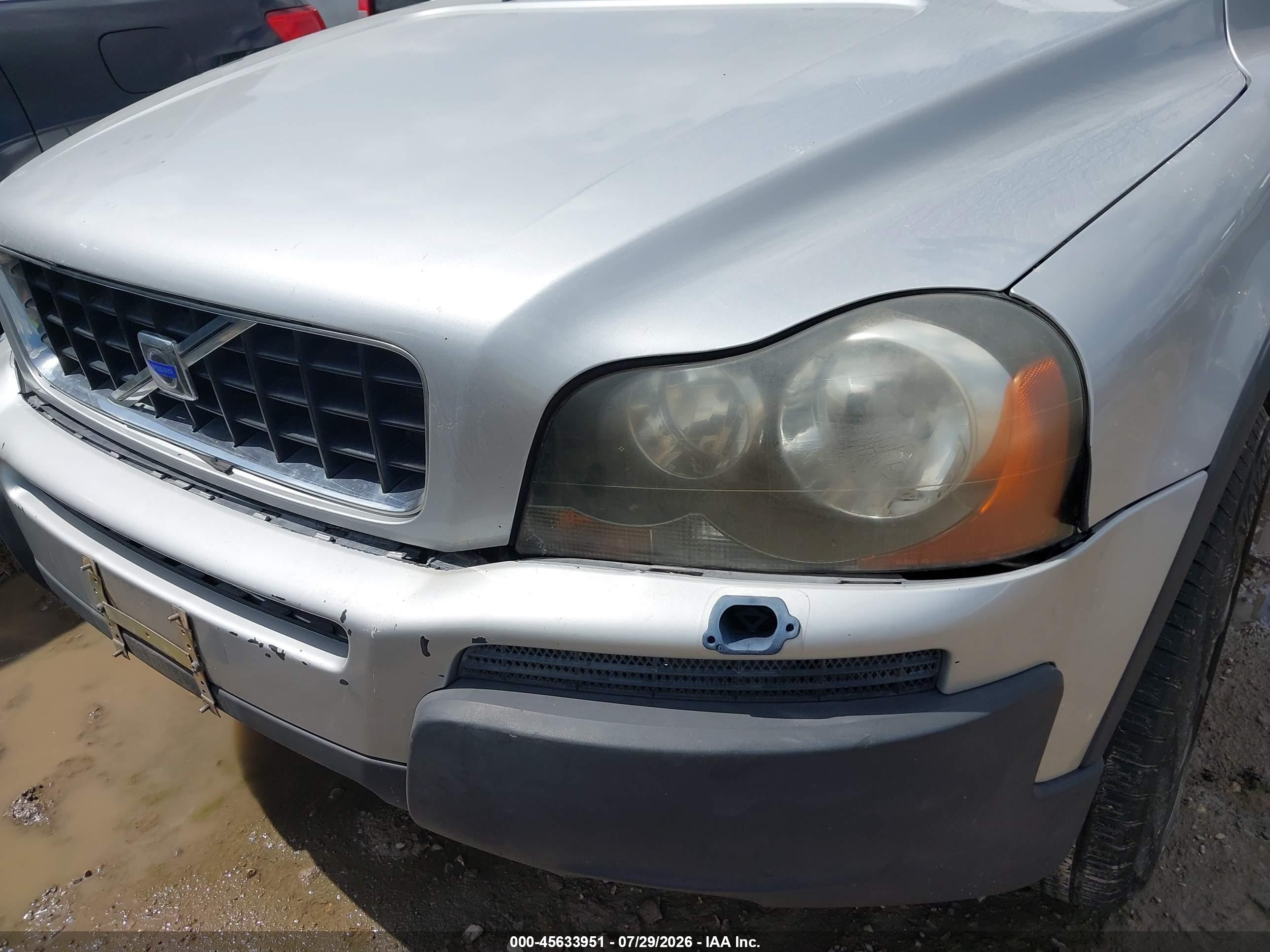 2004 Volvo Xc90 T6 Серебряный vin: YV1CZ91H341035685