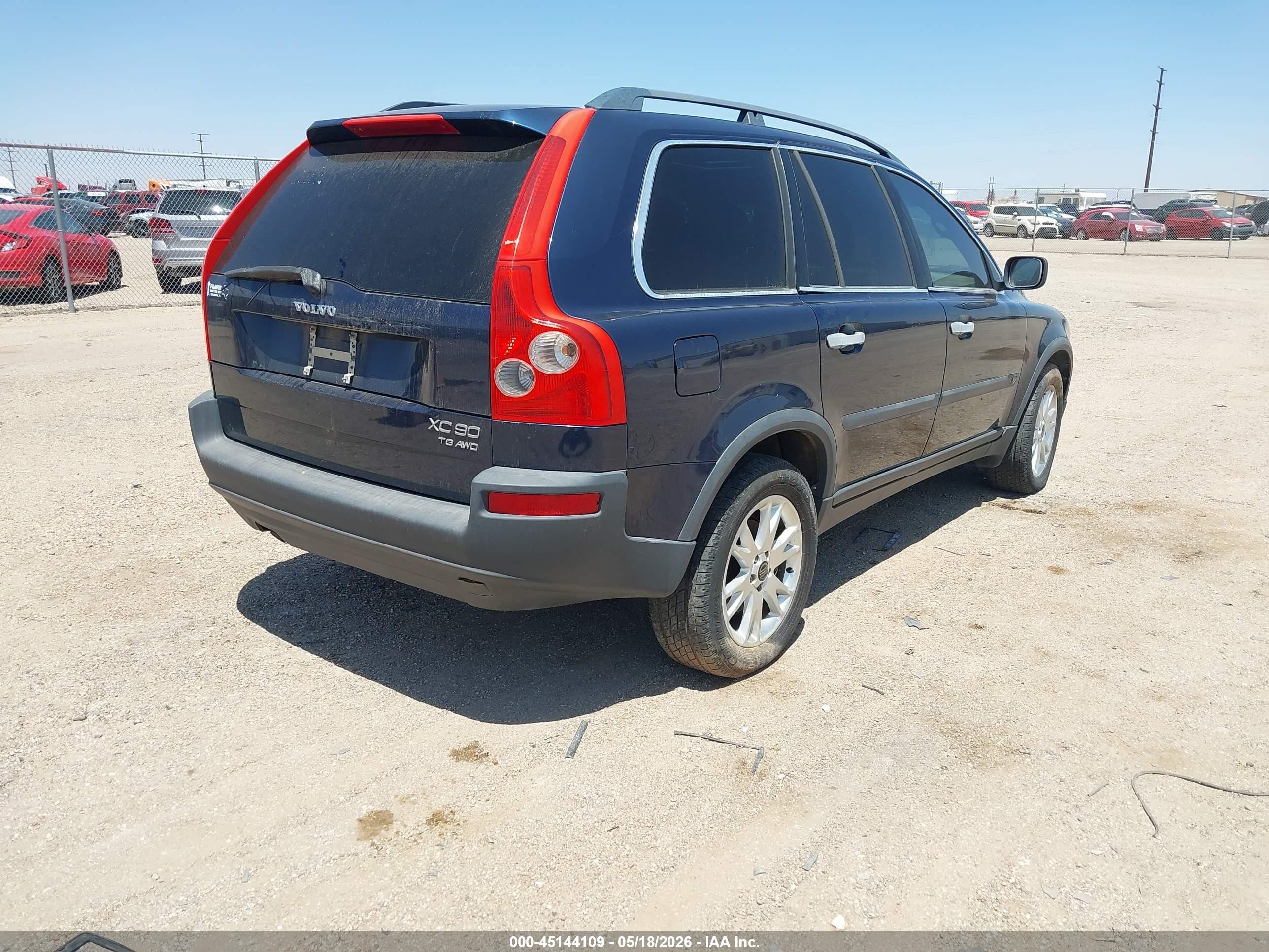 2004 Volvo Xc90 T6 Dark Blue vin: YV1CZ91H341056309