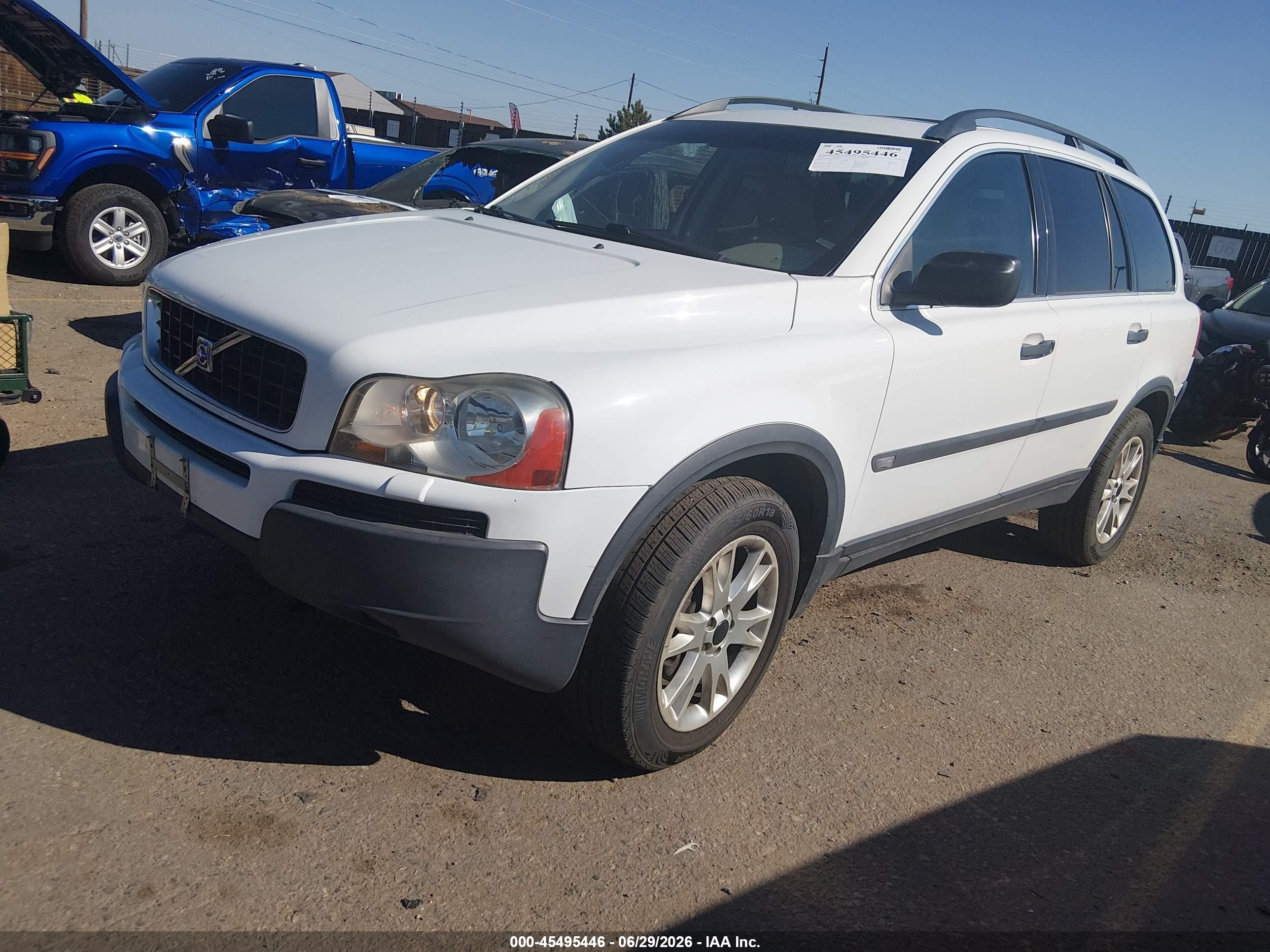 2004 Volvo Xc90 T6 White vin: YV1CZ91H441074253