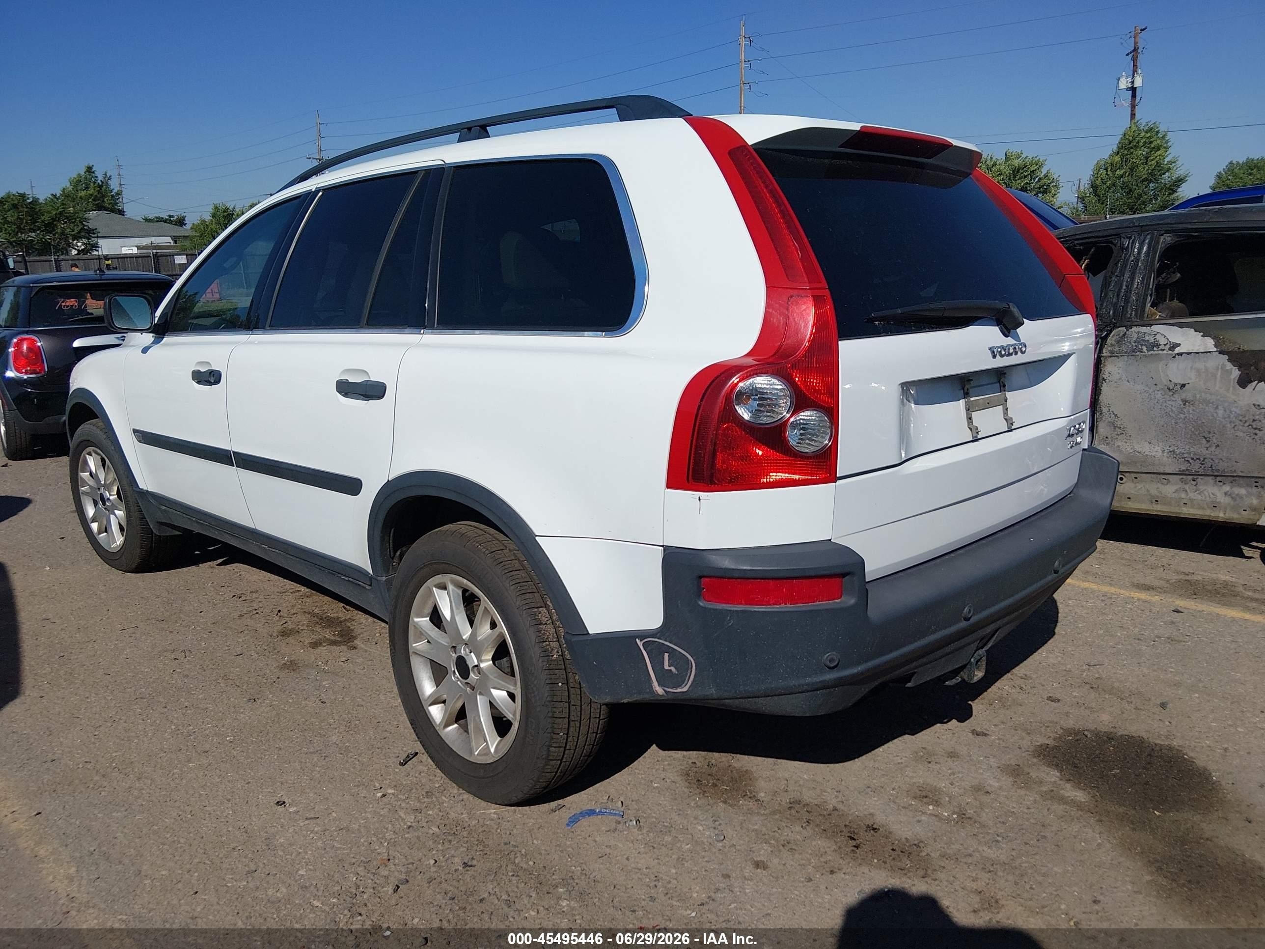 2004 Volvo Xc90 T6 White vin: YV1CZ91H441074253