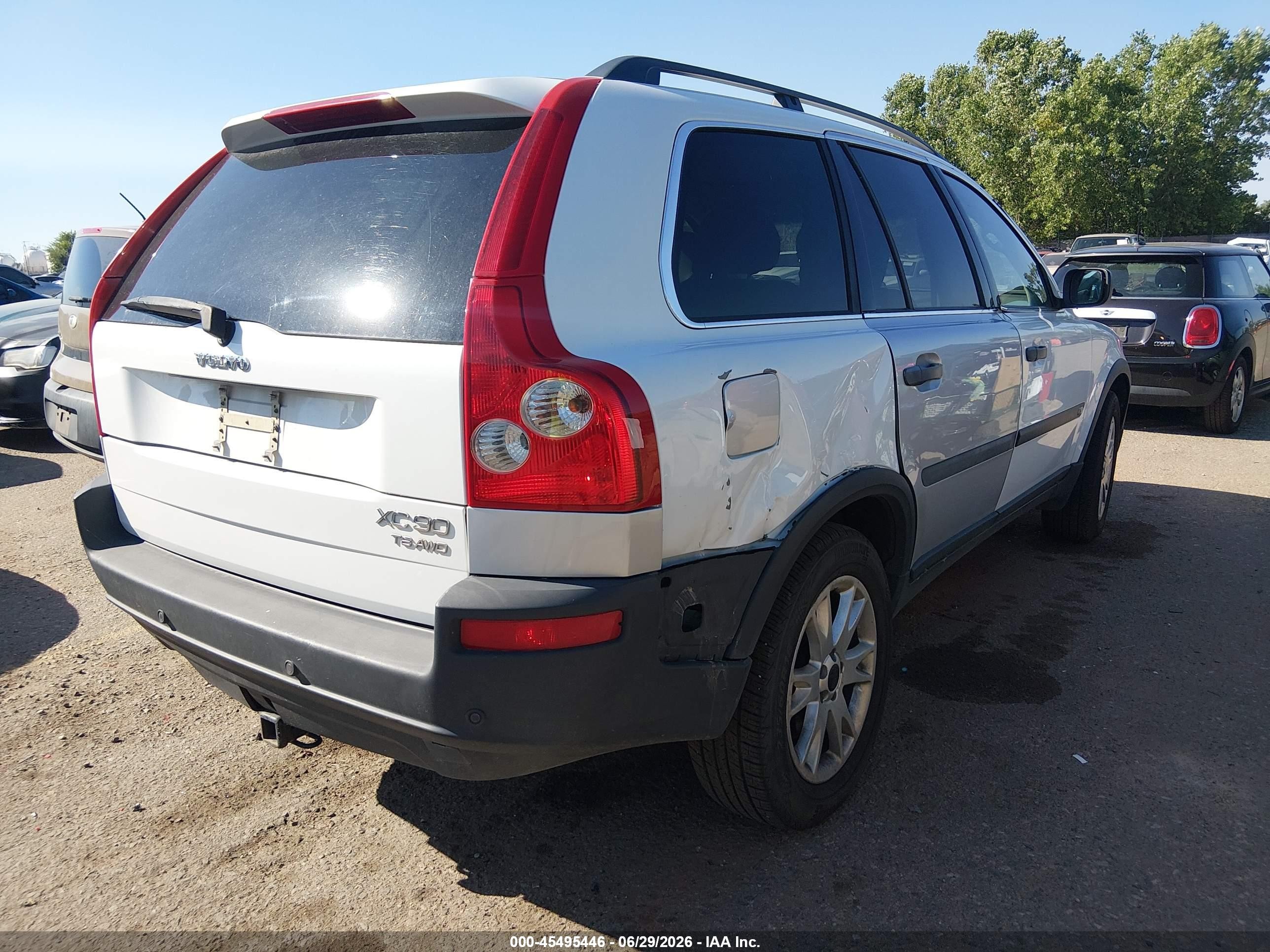 2004 Volvo Xc90 T6 White vin: YV1CZ91H441074253