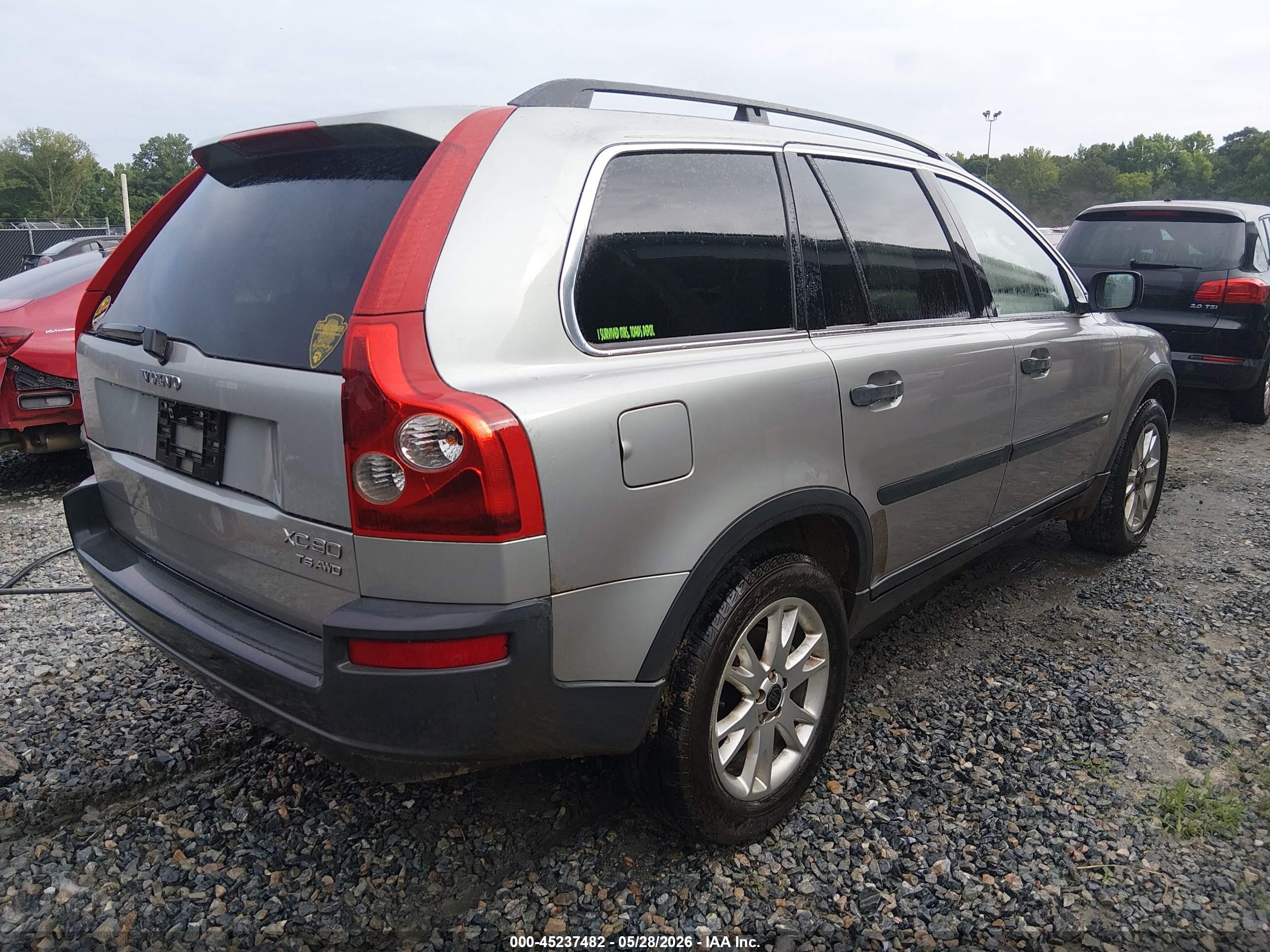 2004 Volvo Xc90 T6 Silver vin: YV1CZ91H541121581