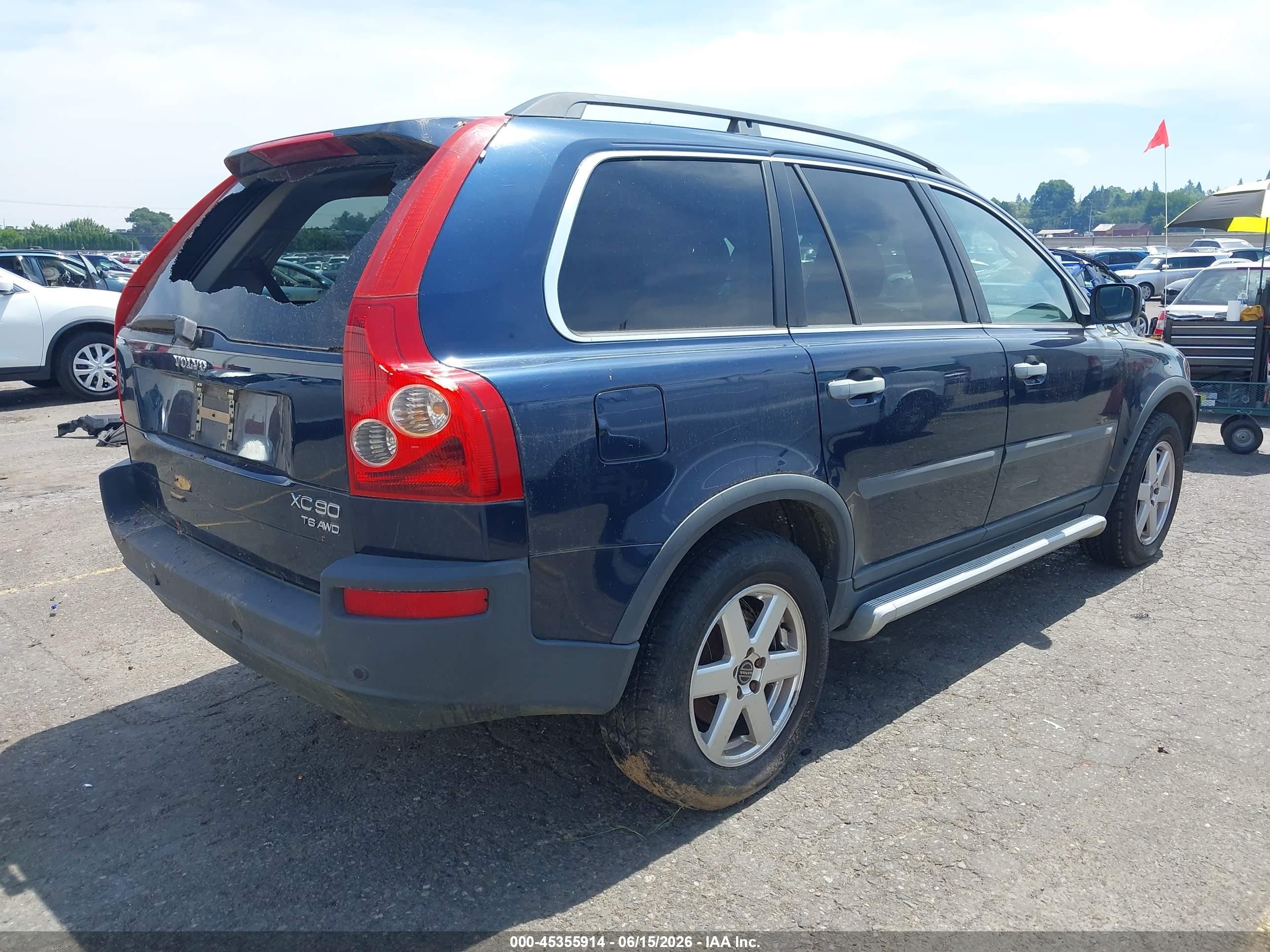 2004 Volvo Xc90 T6 Dark Blue vin: YV1CZ91H741112686