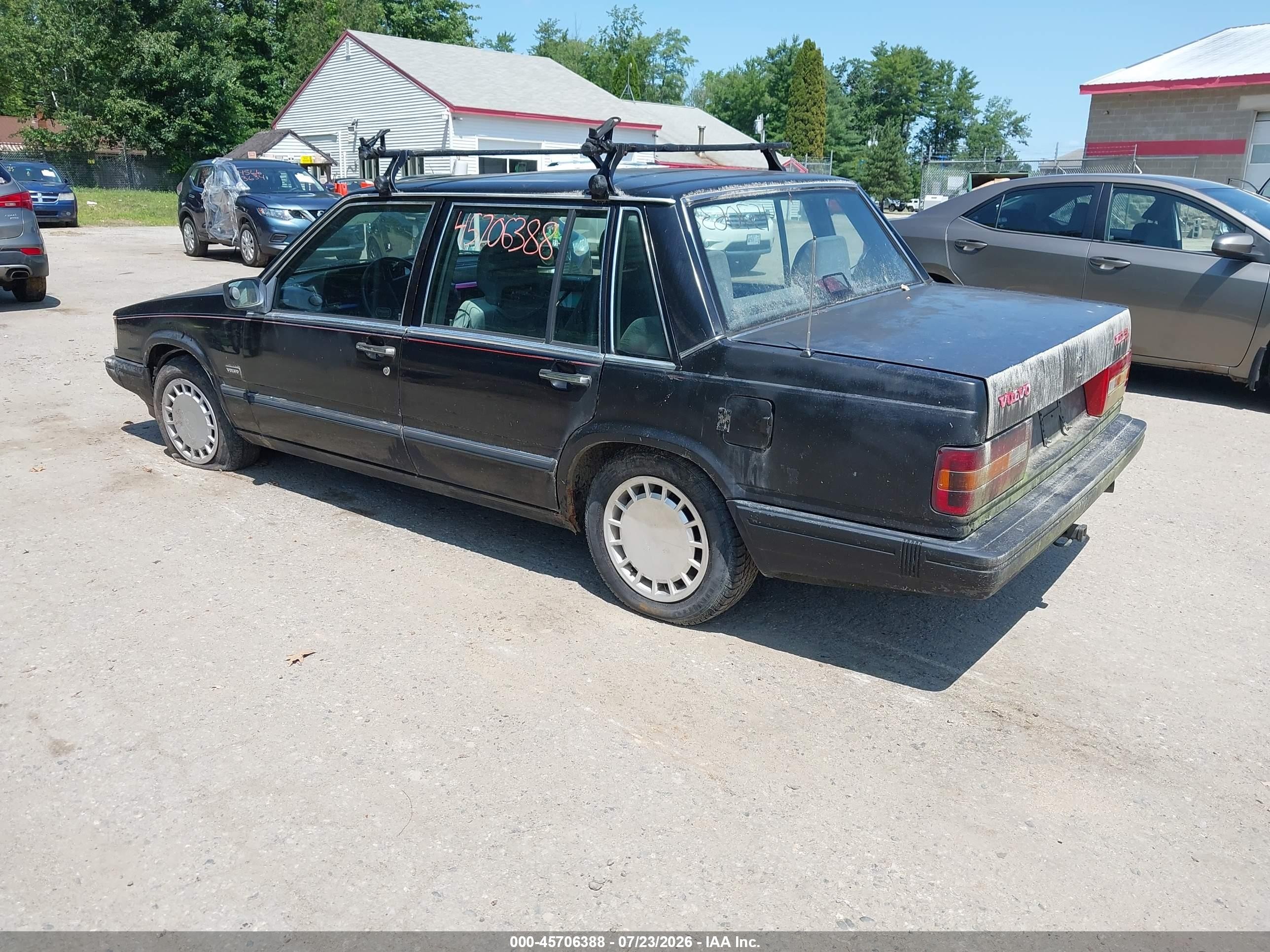 1990 Volvo 740 Gl Black vin: YV1FA8841L2496281