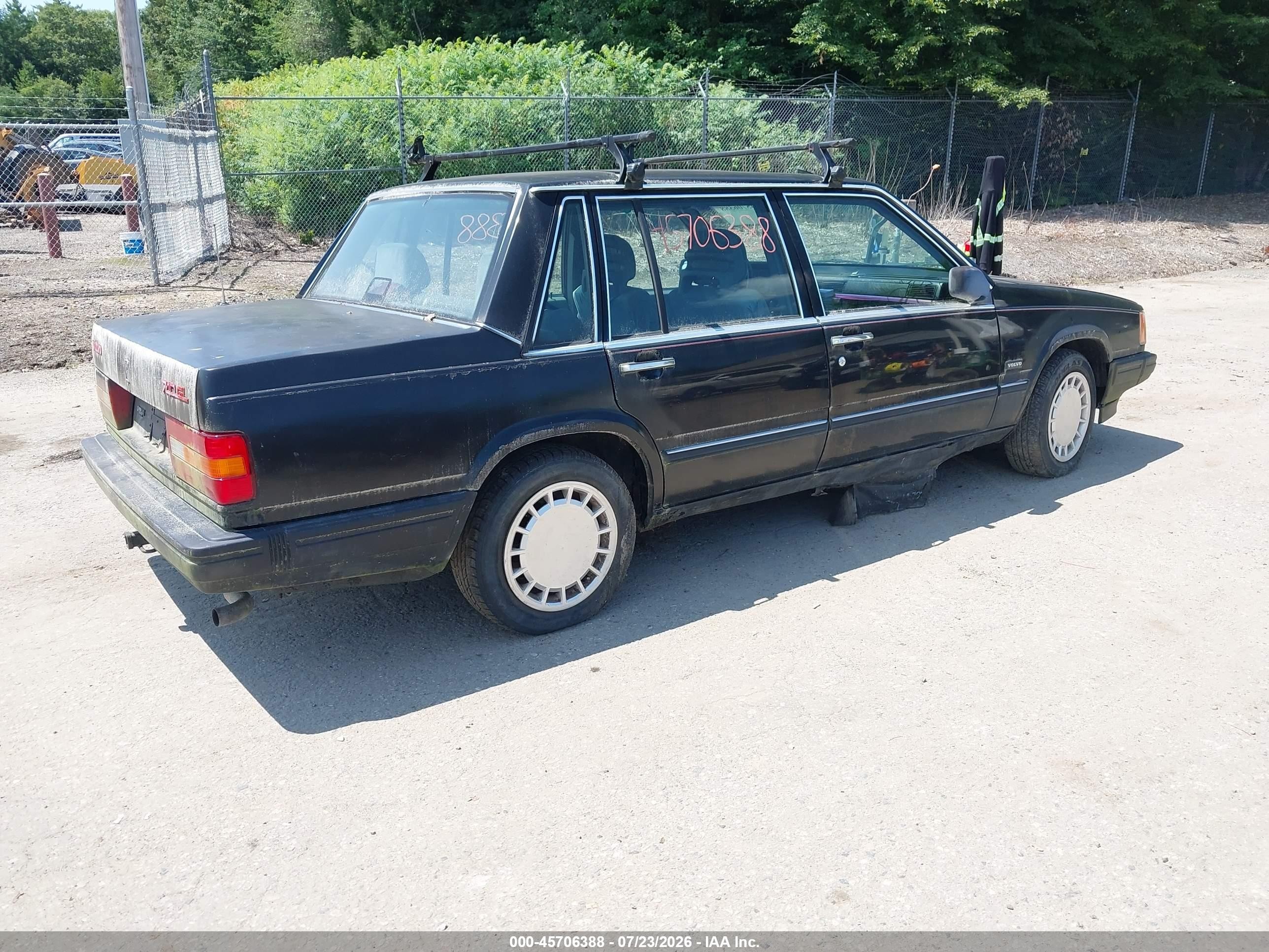 1990 Volvo 740 Gl Black vin: YV1FA8841L2496281