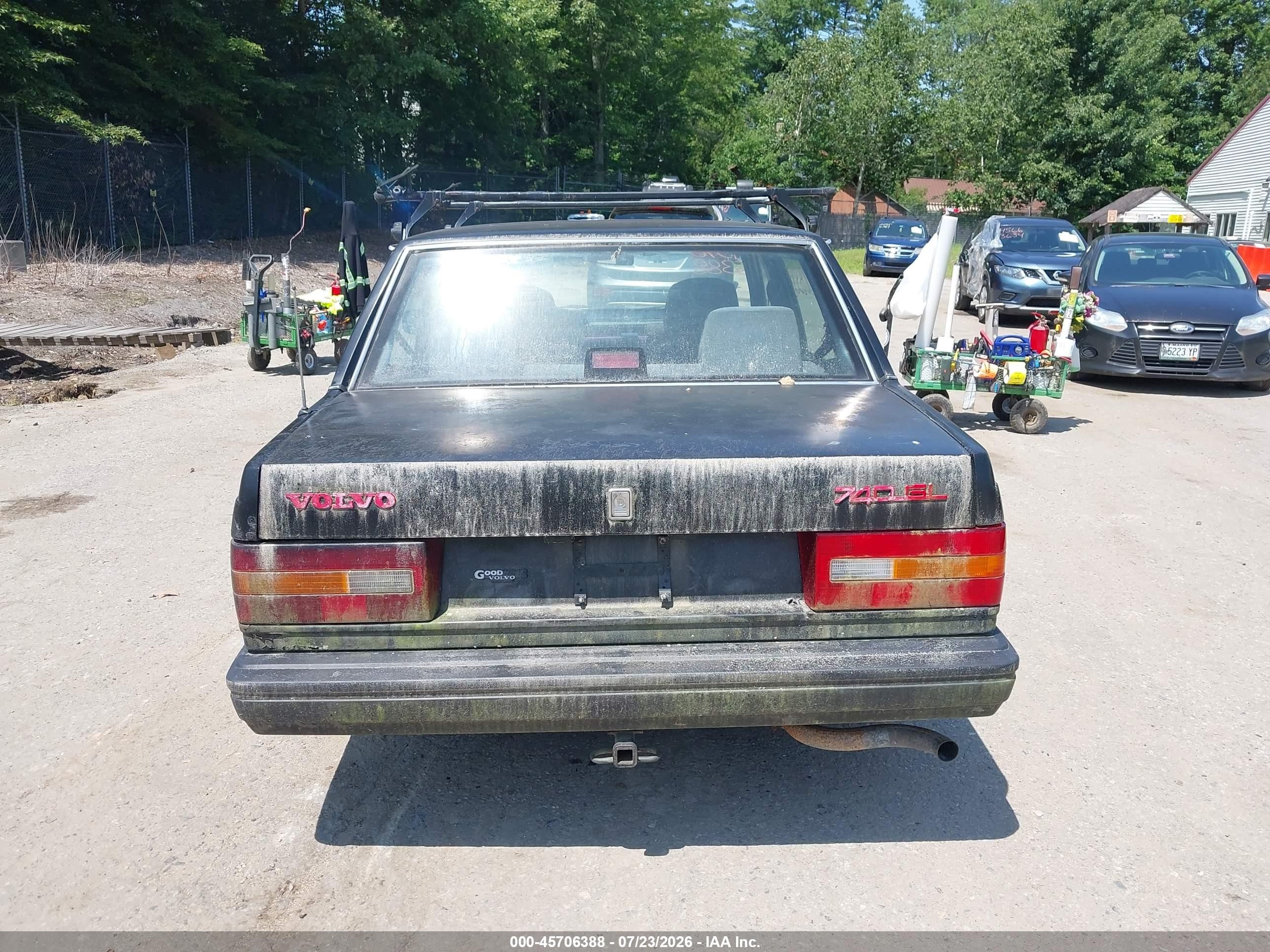 1990 Volvo 740 Gl Black vin: YV1FA8841L2496281