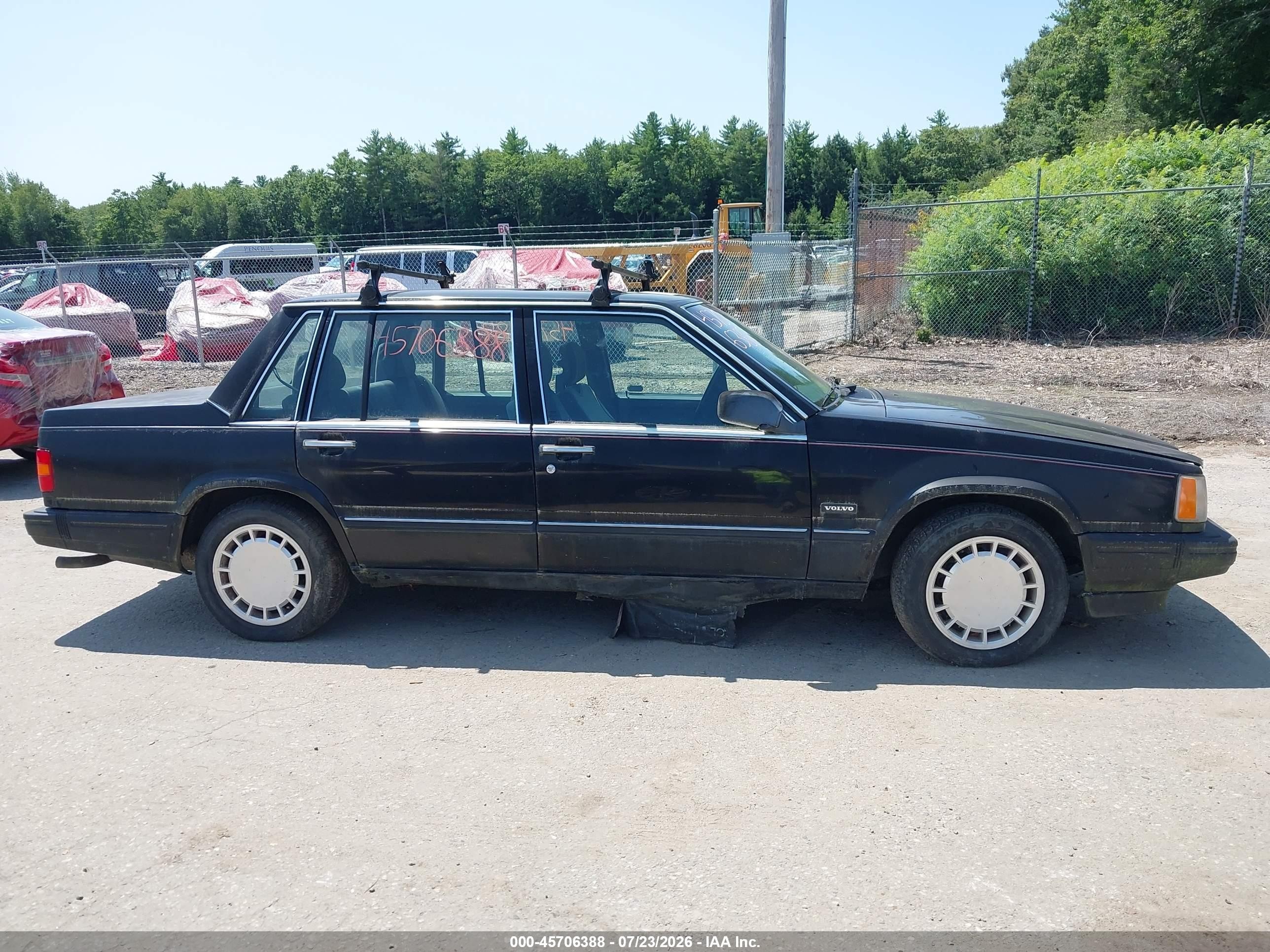 1990 Volvo 740 Gl Black vin: YV1FA8841L2496281