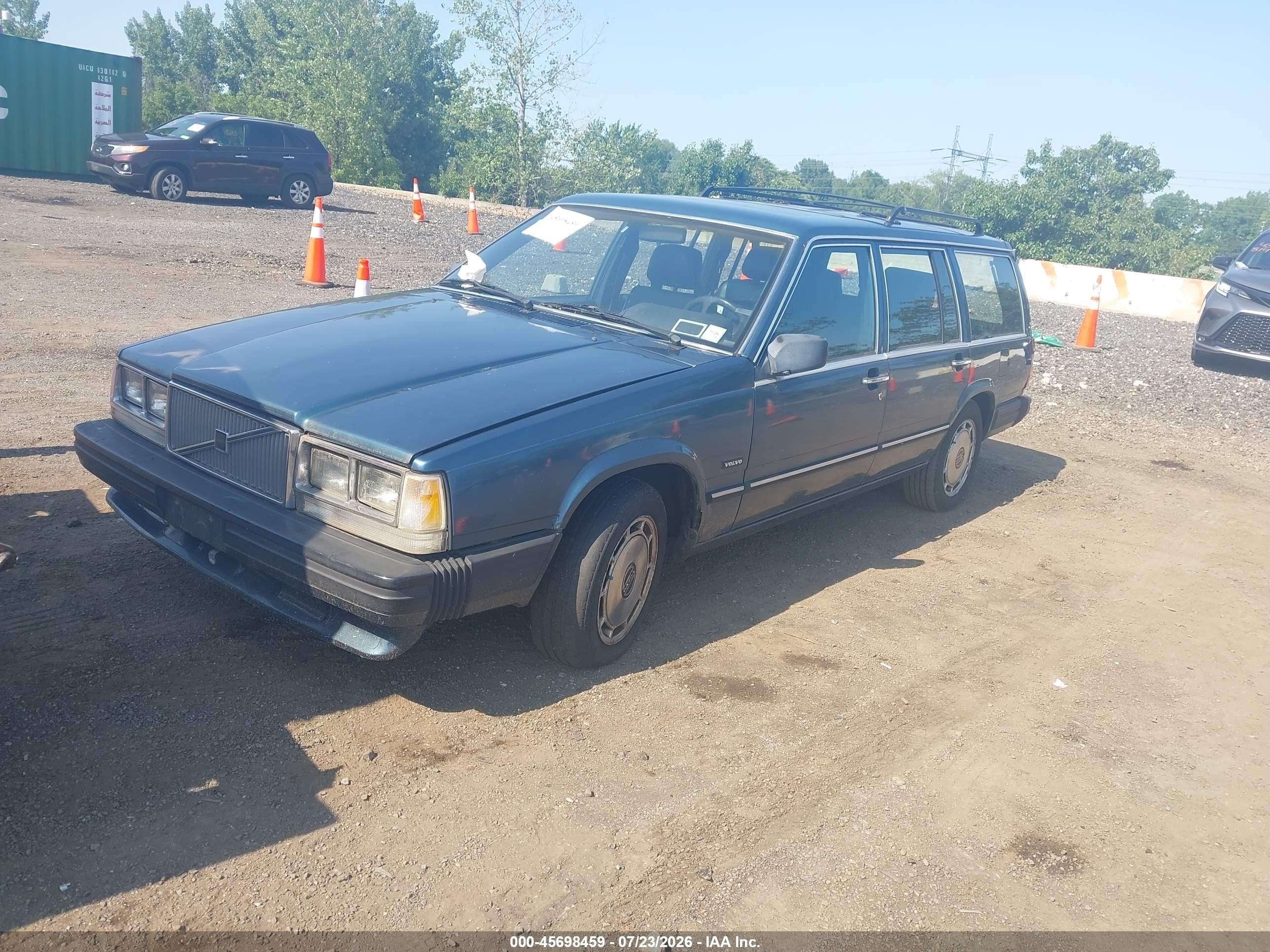 1989 Volvo 740 Gle Light Blue vin: YV1FA8950K2224455