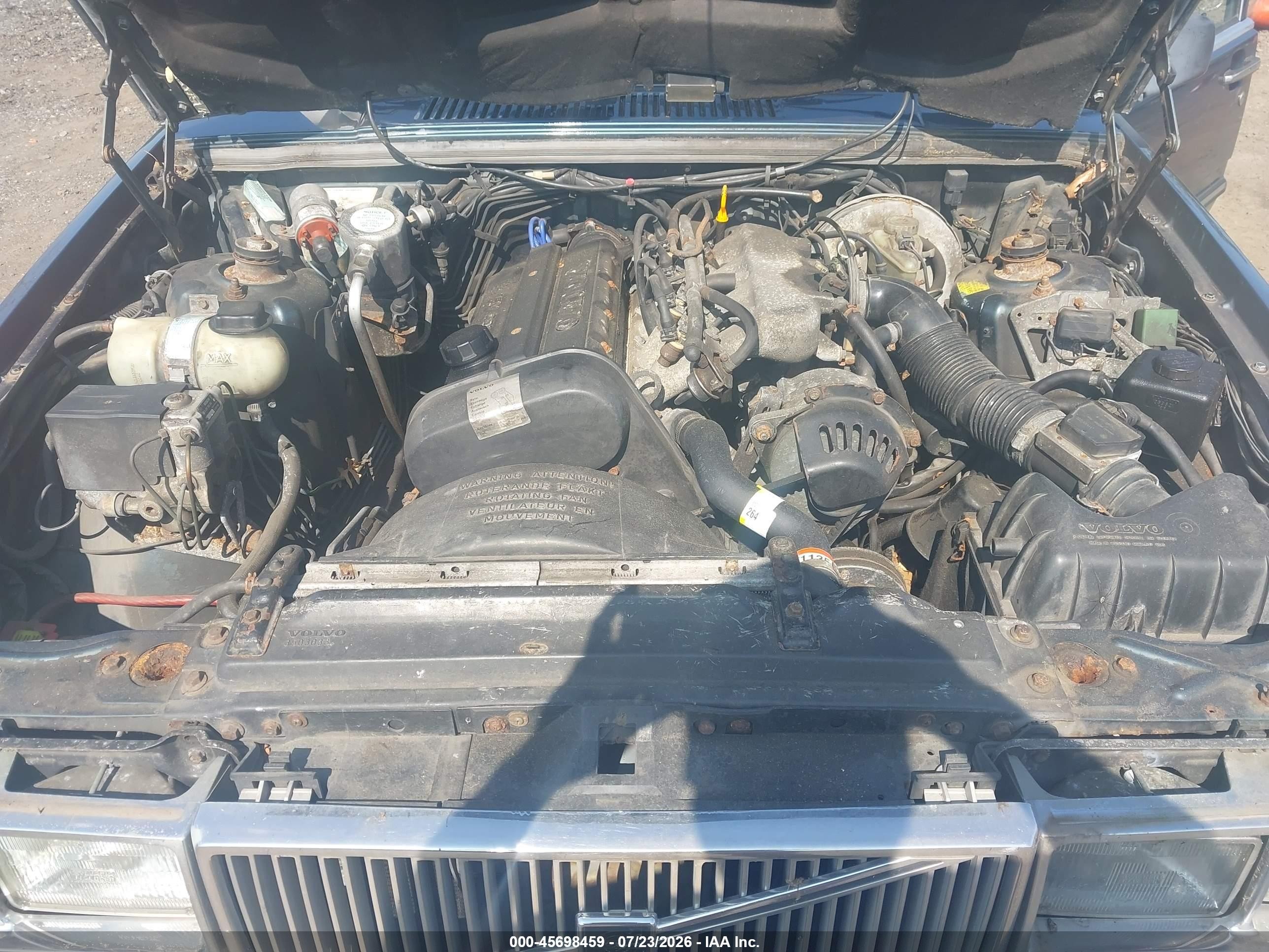 1989 Volvo 740 Gle Light Blue vin: YV1FA8950K2224455