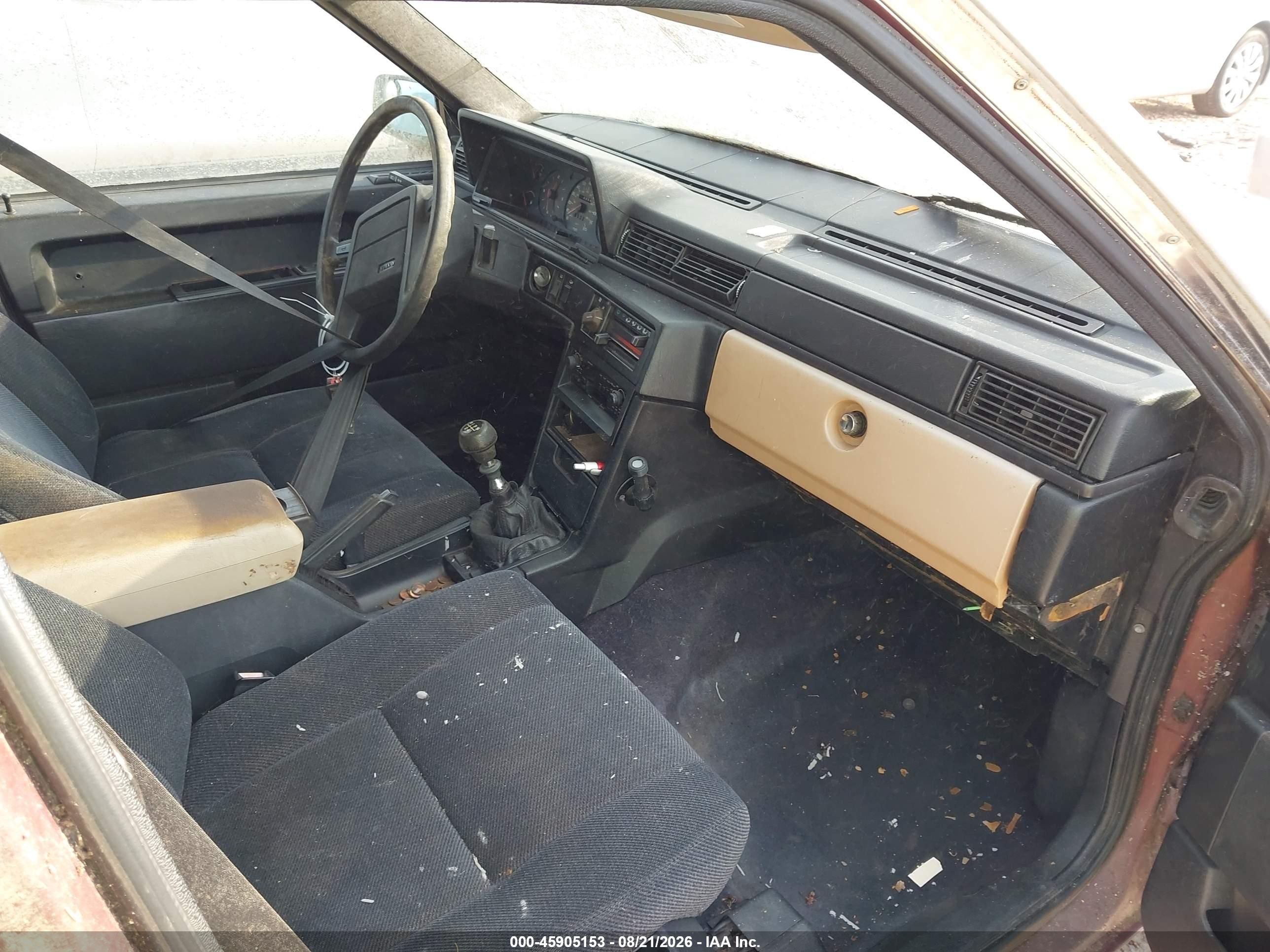 1989 Volvo 740 Gl Burgundy vin: YV1FX8840K1314931