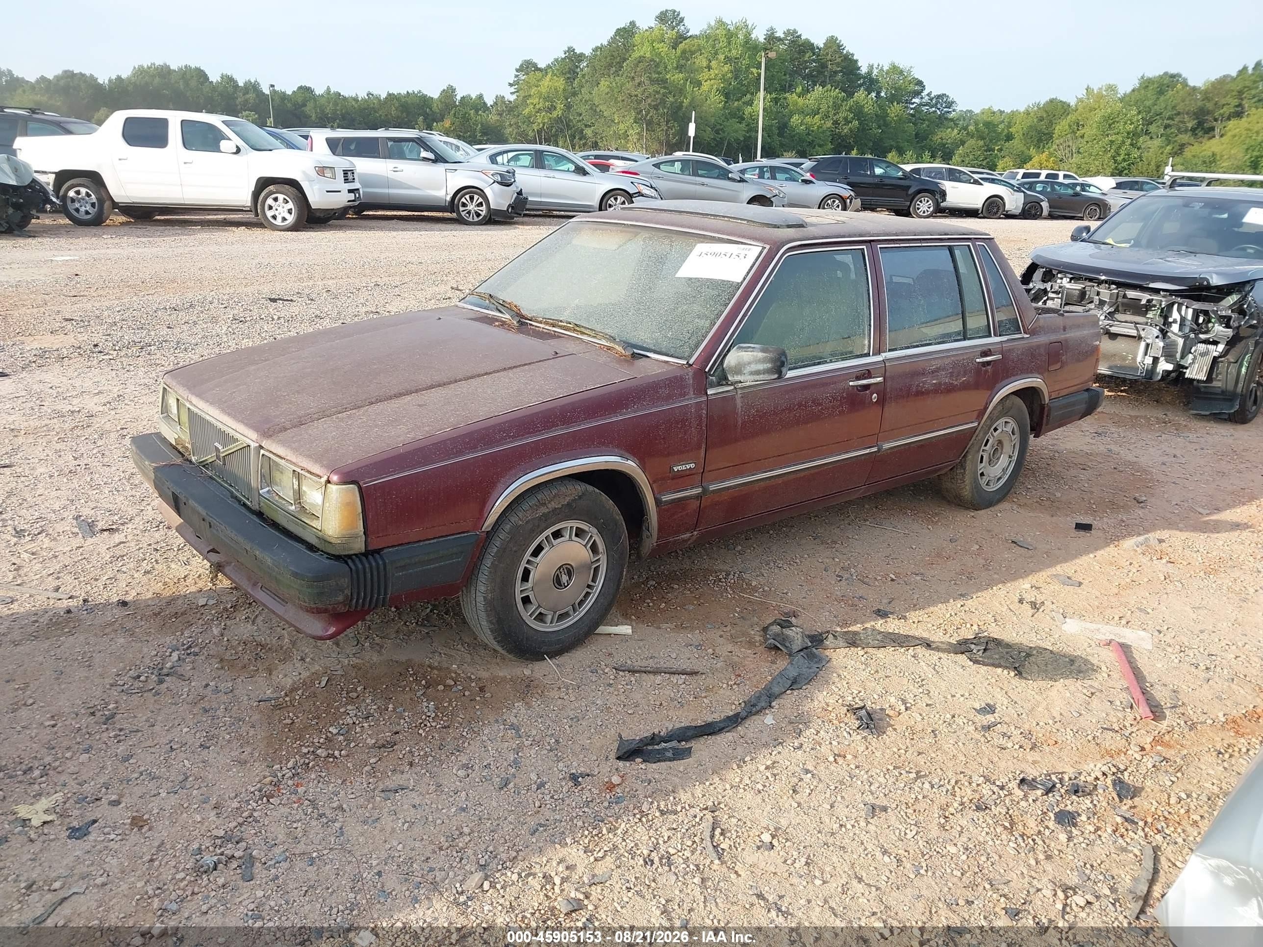 1989 Volvo 740 Gl Burgundy vin: YV1FX8840K1314931